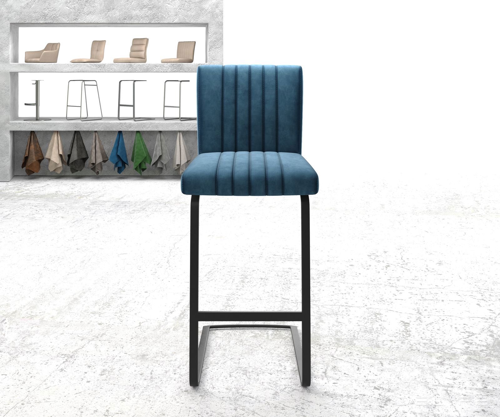 Barska stolica Luiga, Materijal: Baršun