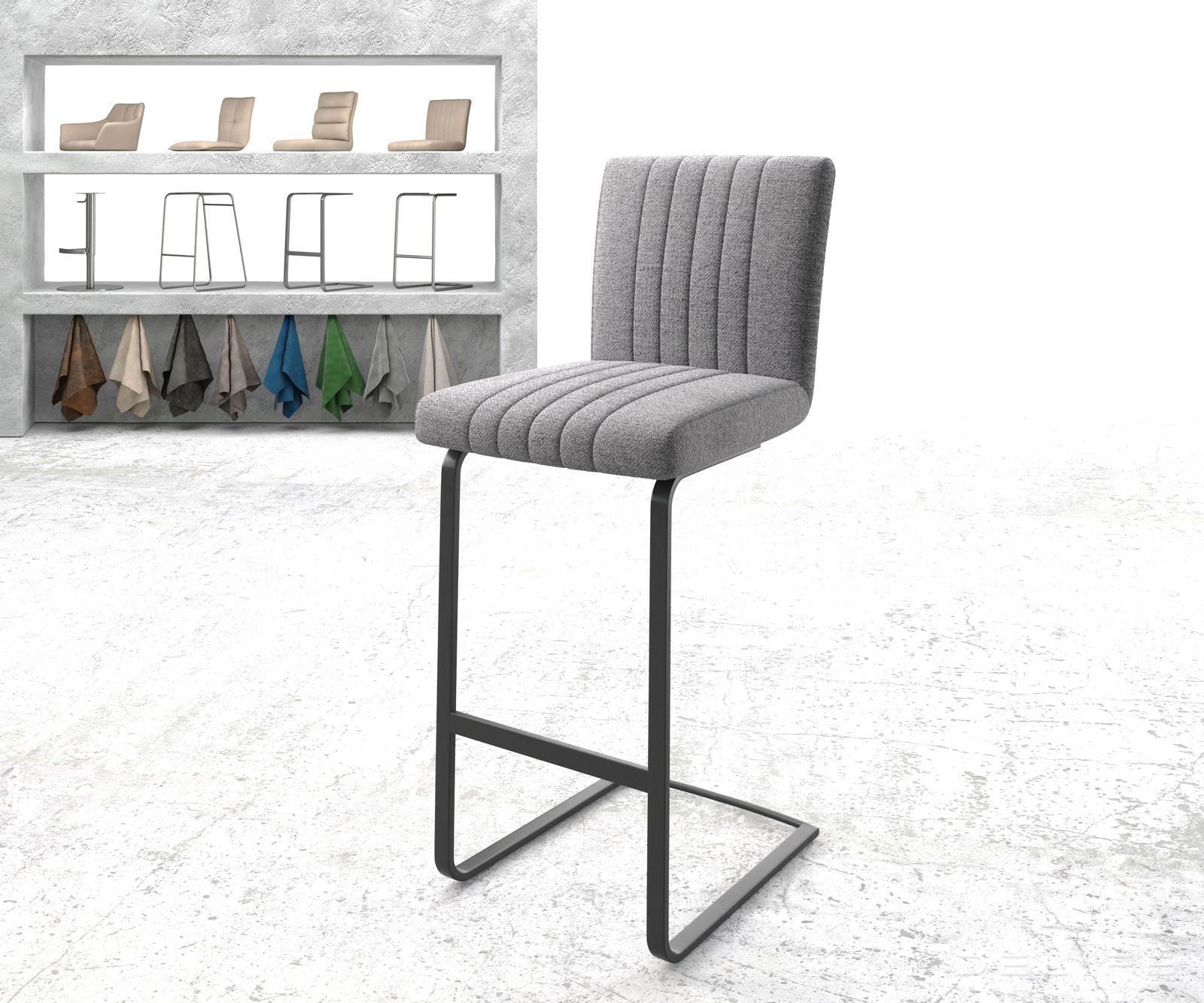 Barska stolica Luiga, Materijal: Strukturirana tkanina