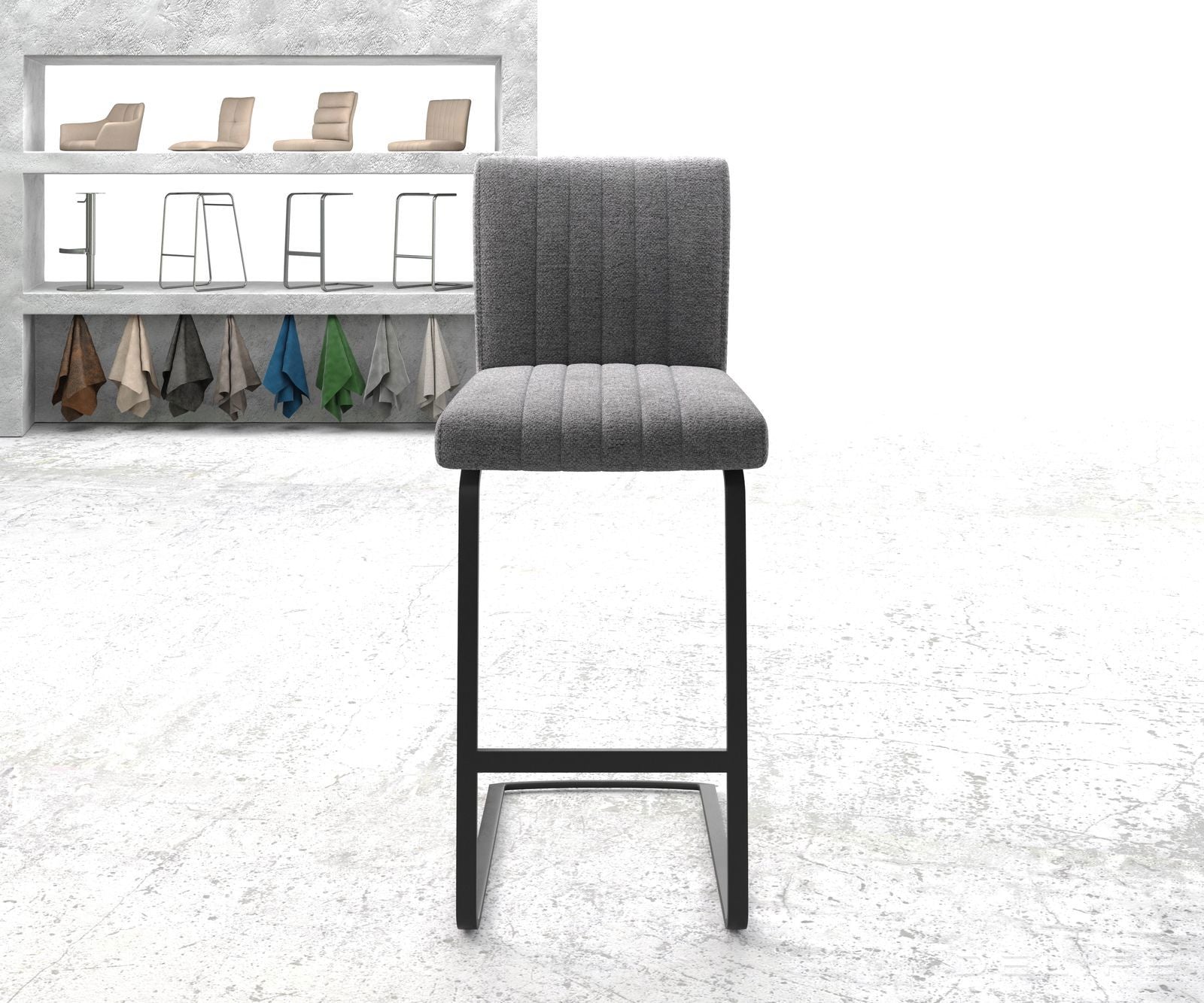 Barska stolica Luiga, Materijal: Strukturirana tkanina