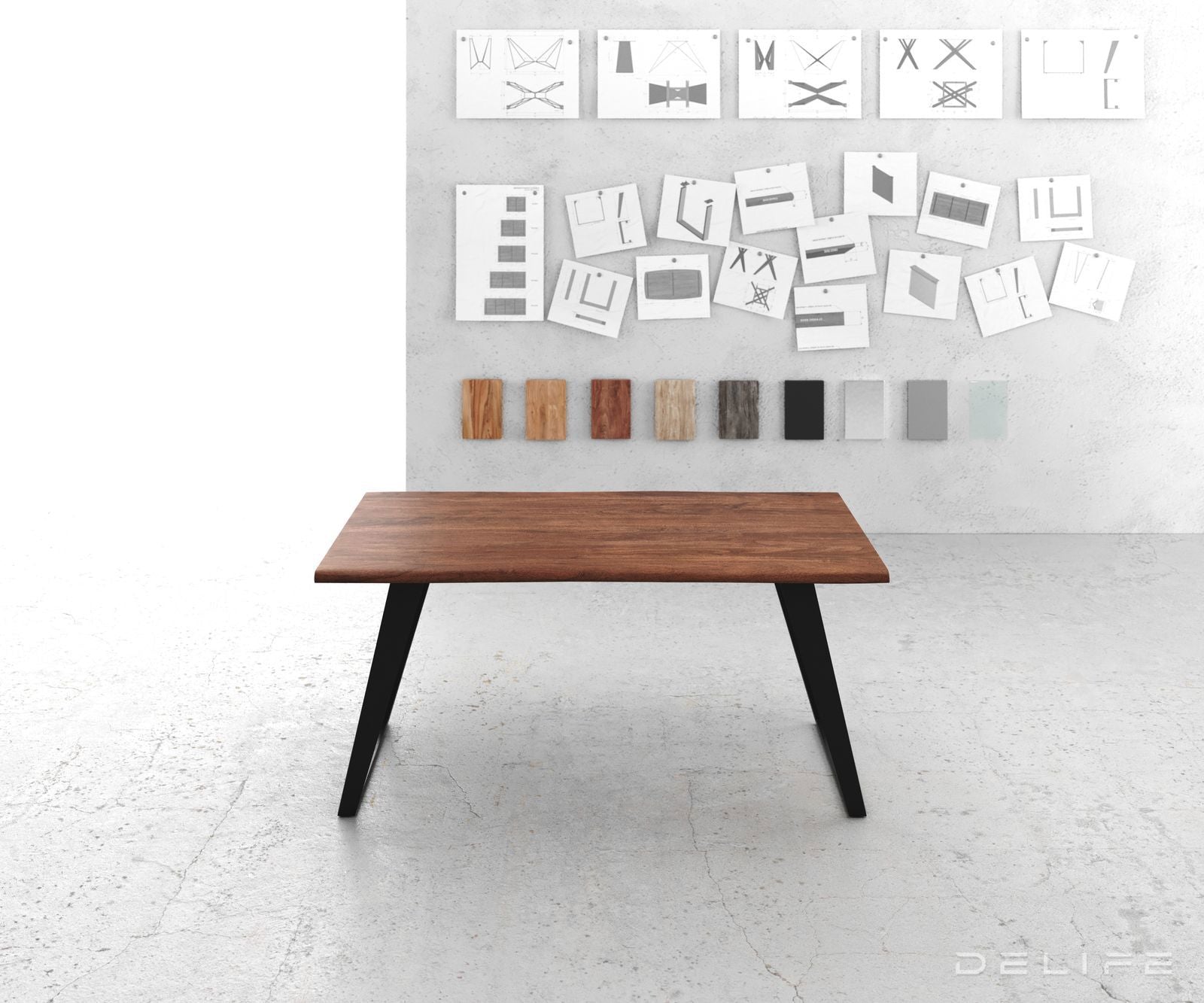 Blagovaonski stol Edge, Materijal: Bagrem, Debljina ploče: 3,5cm