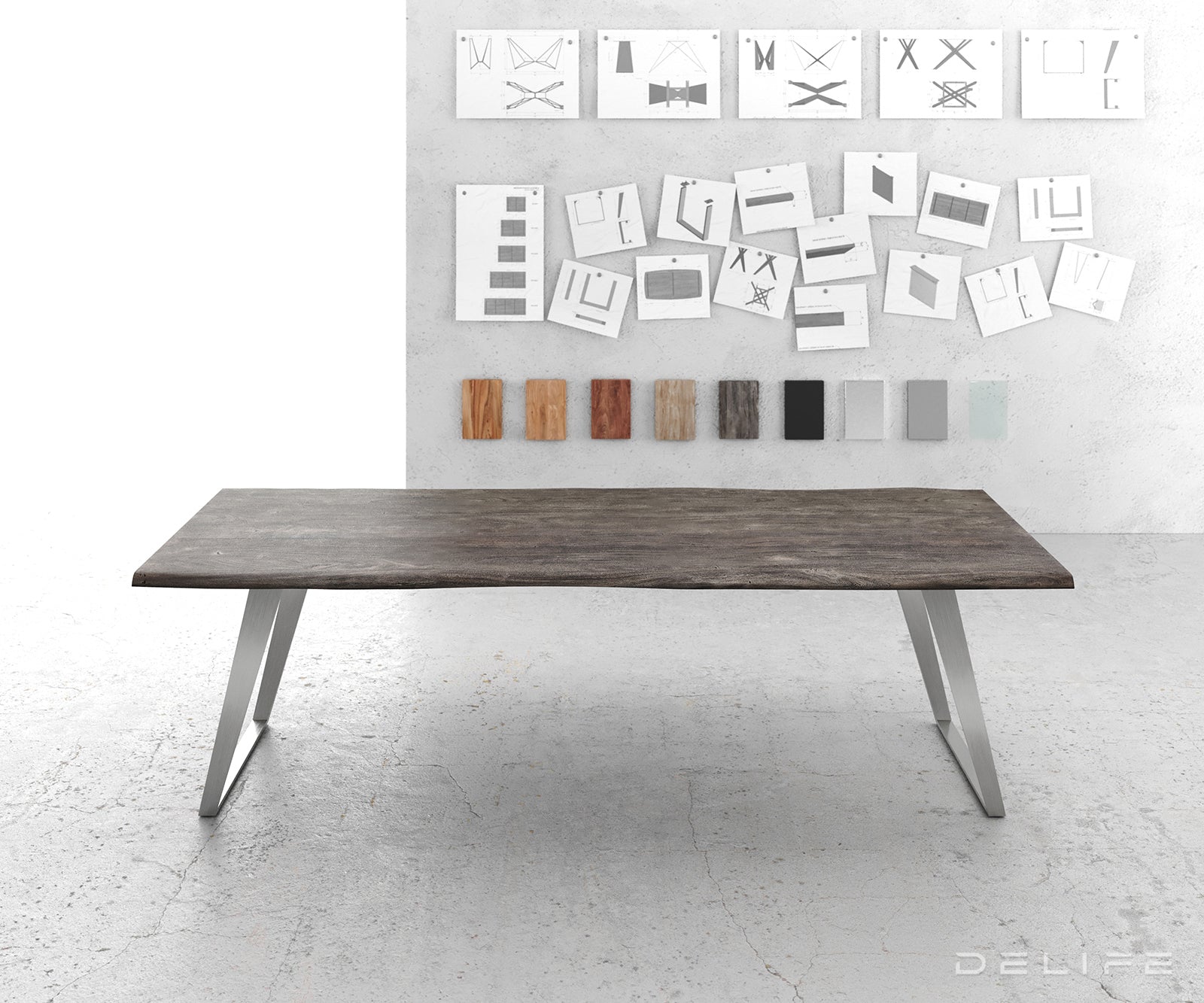 Blagovaonski stol Edge, Materijal: Bagrem, Debljina ploče: 3,5cm