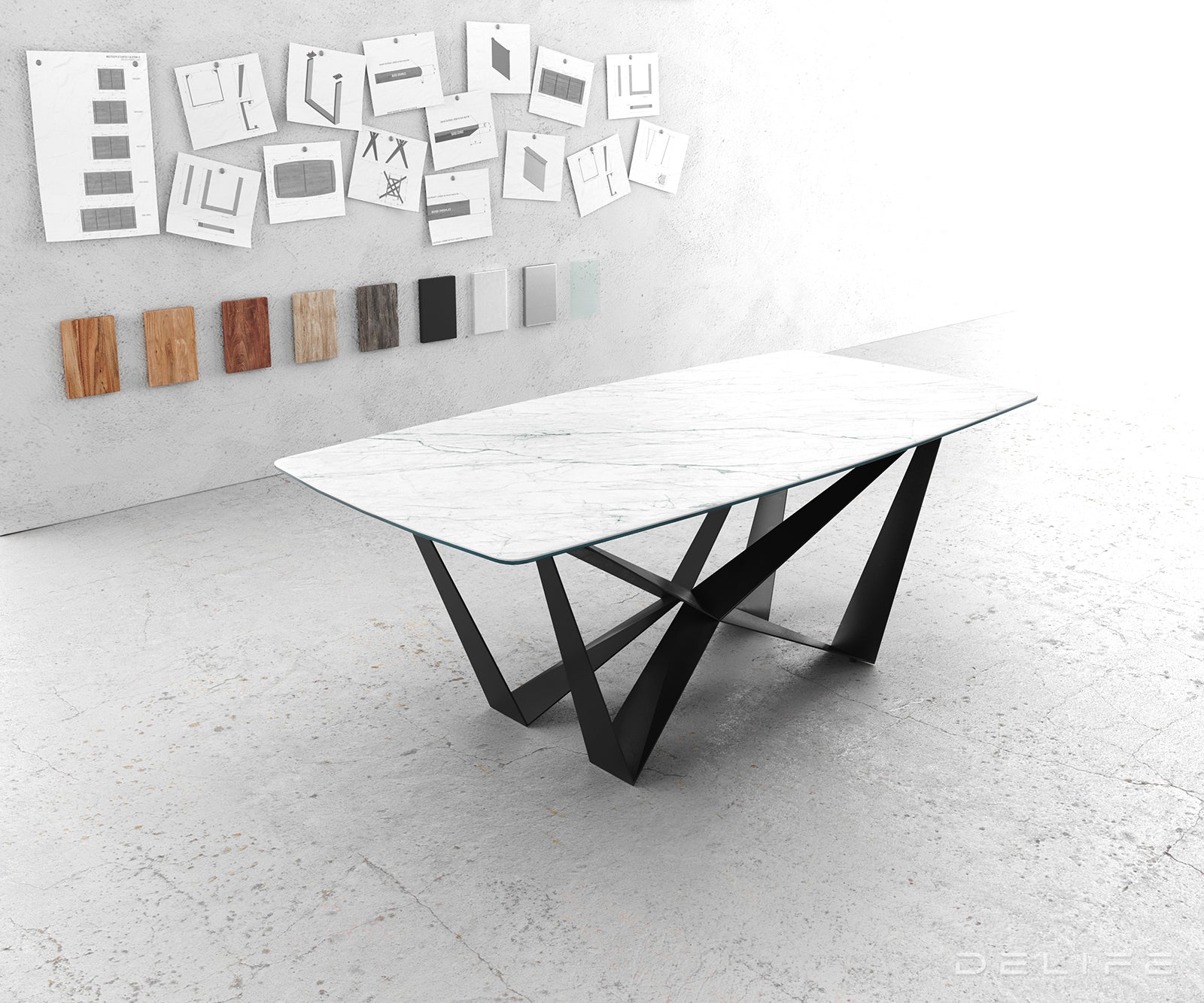 Blagovaonski stol Bootsform 200x100cm, Materijal: Keramika