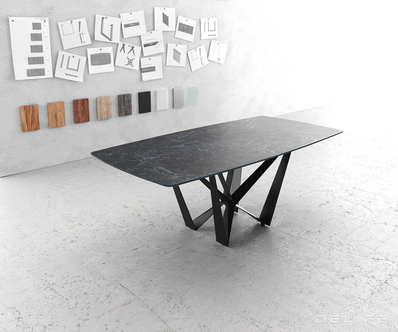 Blagovaonski stol Bootsform 200x100cm, Materijal: Keramika