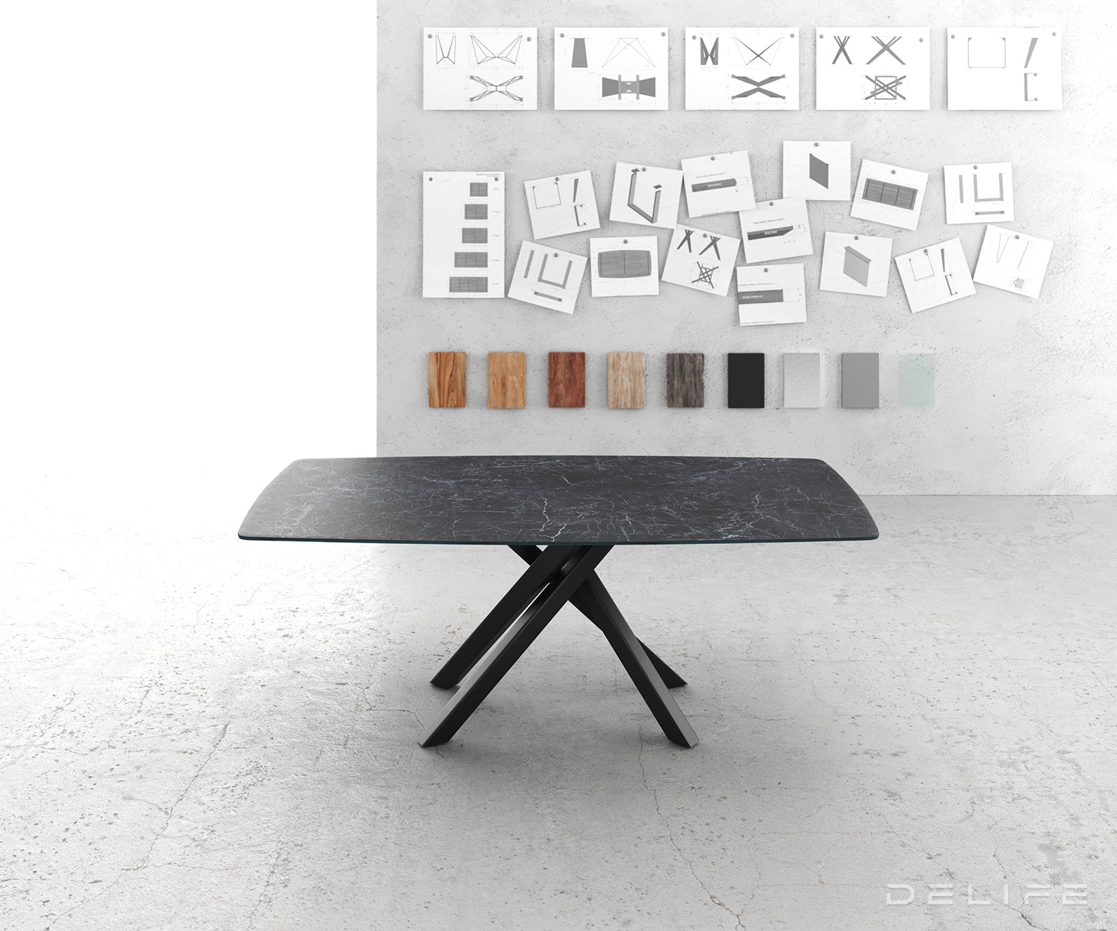 Blagovaonski stol Bootsform 200x100cm, Materijal: Keramika