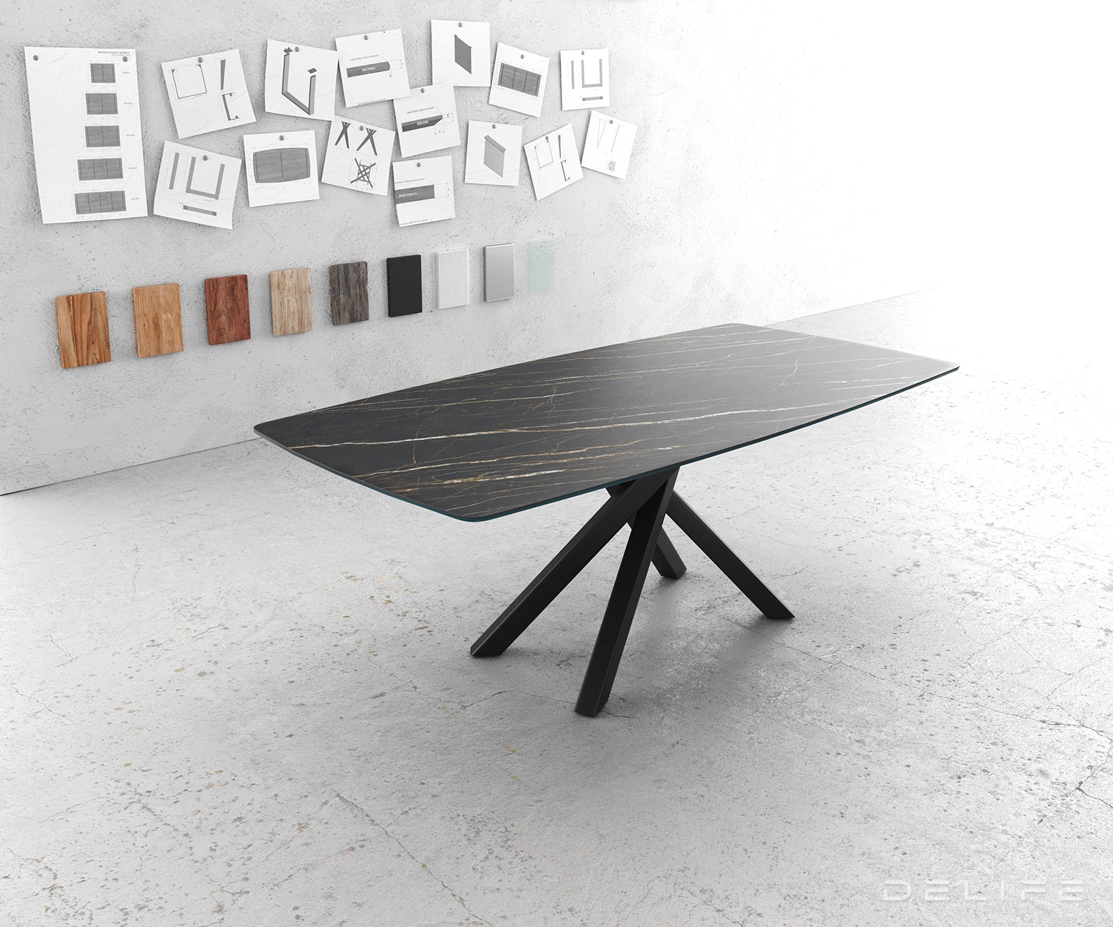 Blagovaonski stol Bootsform 200x100cm, Materijal: Keramika