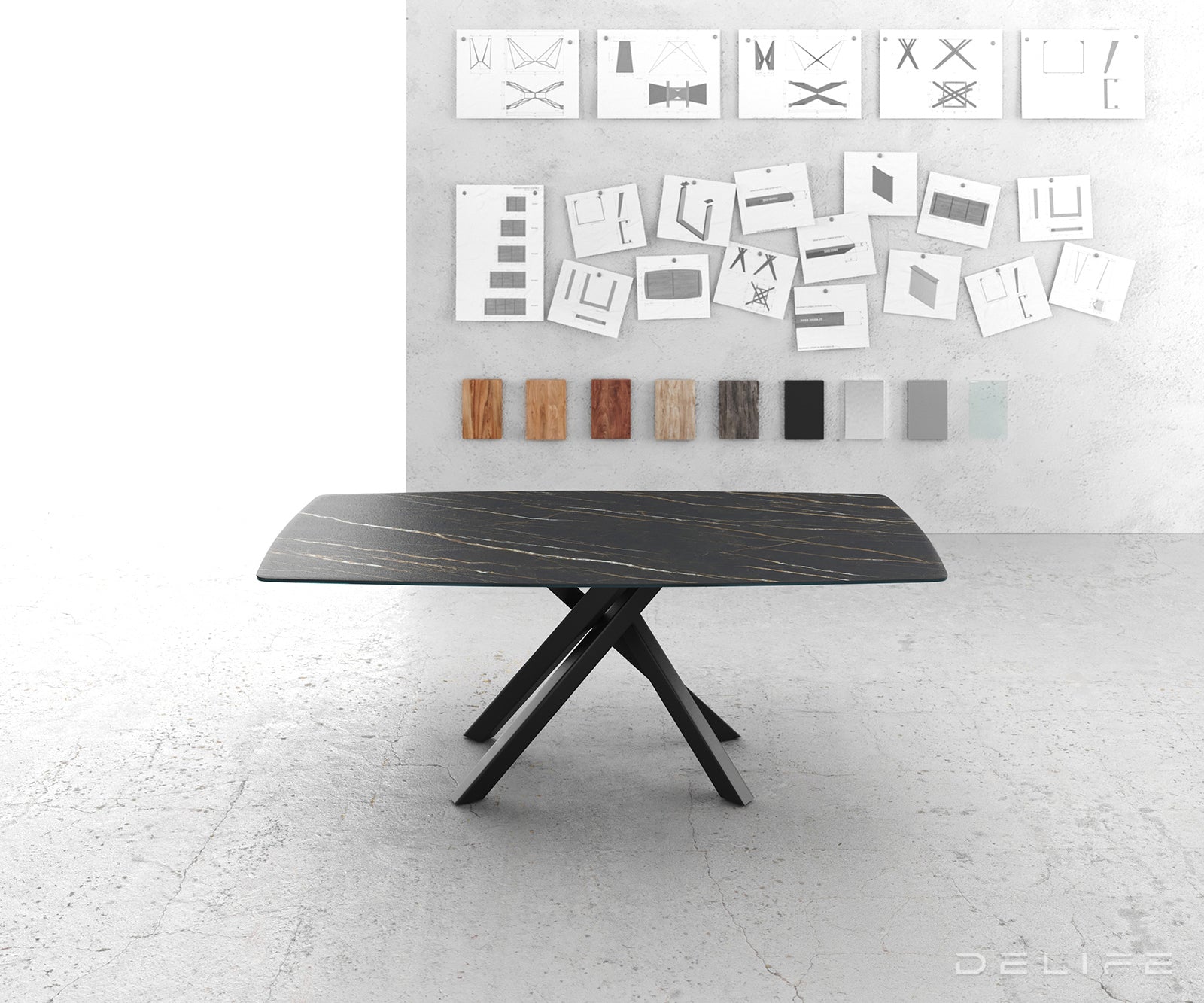 Blagovaonski stol Bootsform 200x100cm, Materijal: Keramika