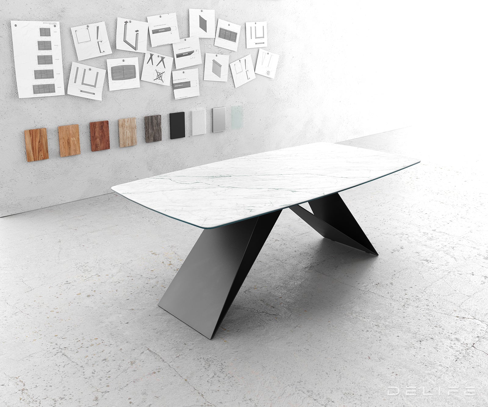 Blagovaonski stol Bootsform 200x100cm, Materijal: Keramika