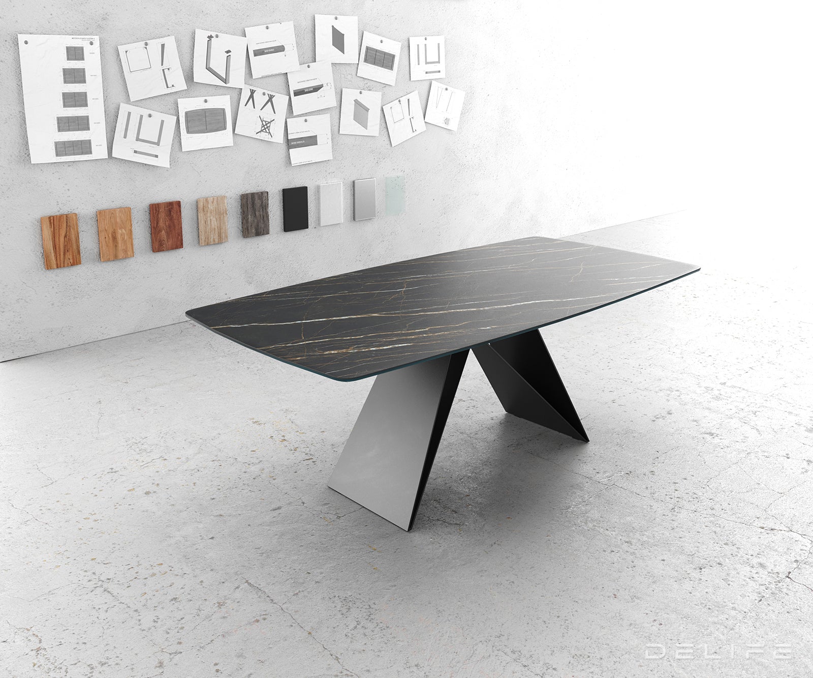 Blagovaonski stol Bootsform 200x100cm, Materijal: Keramika