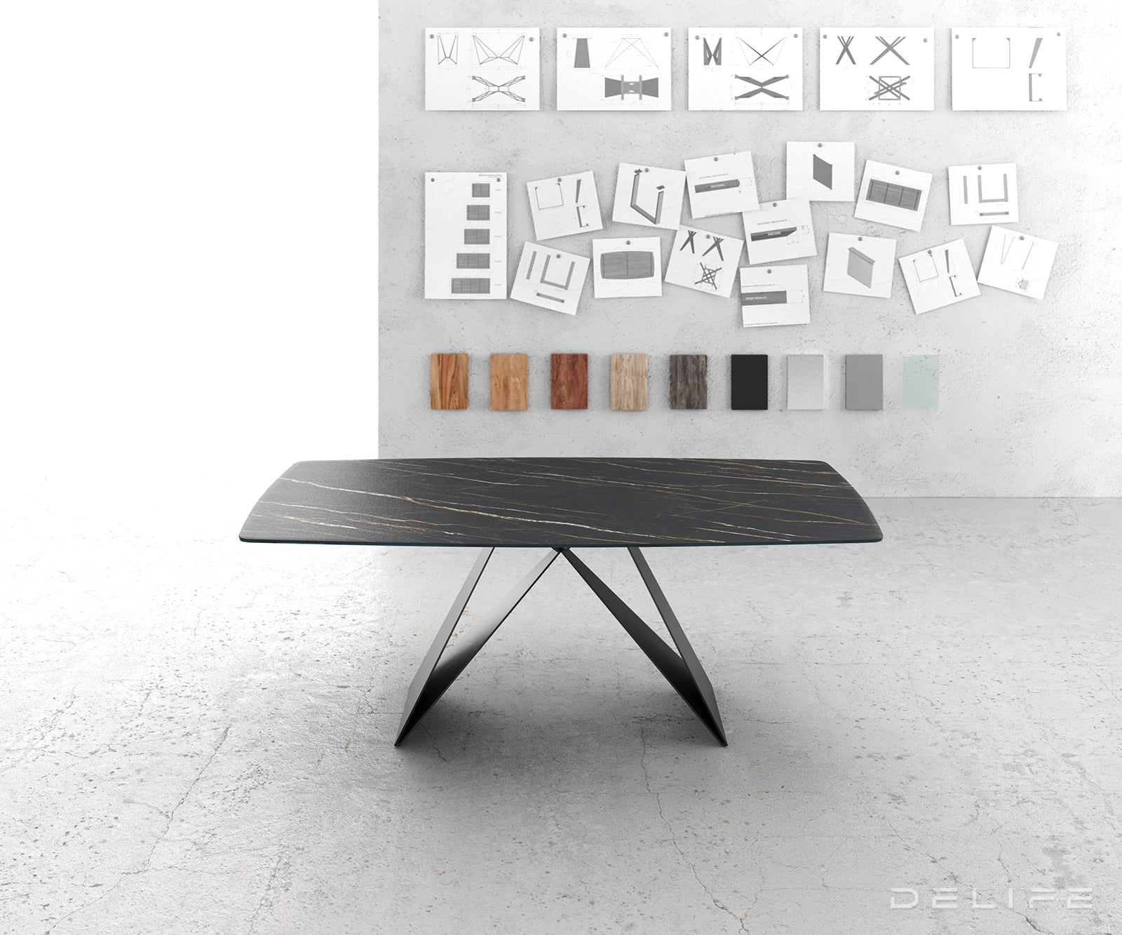 Blagovaonski stol Bootsform 200x100cm, Materijal: Keramika