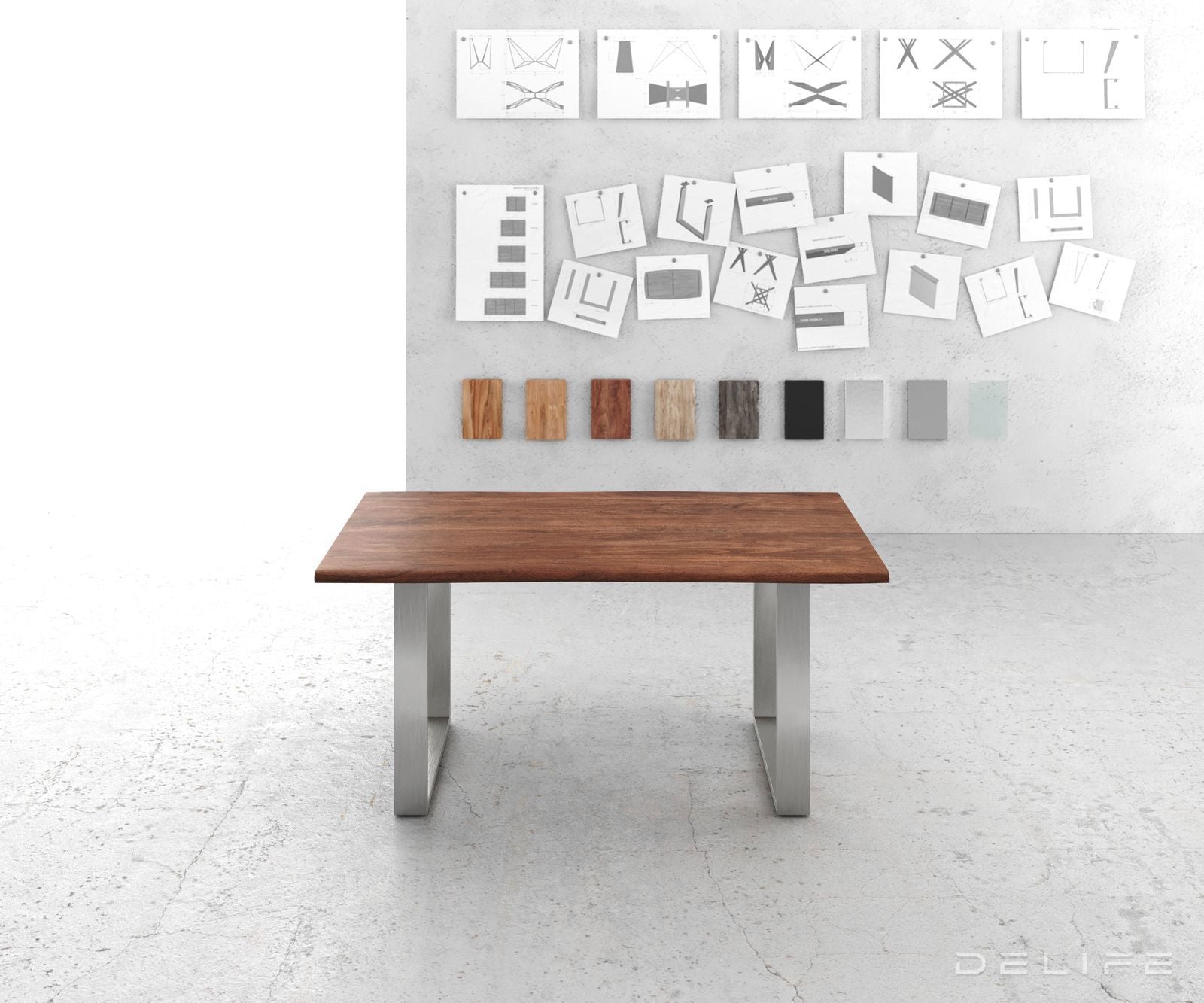 Blagovaonski stol Edge, Materijal: Bagrem, Debljina ploče: 3,5cm