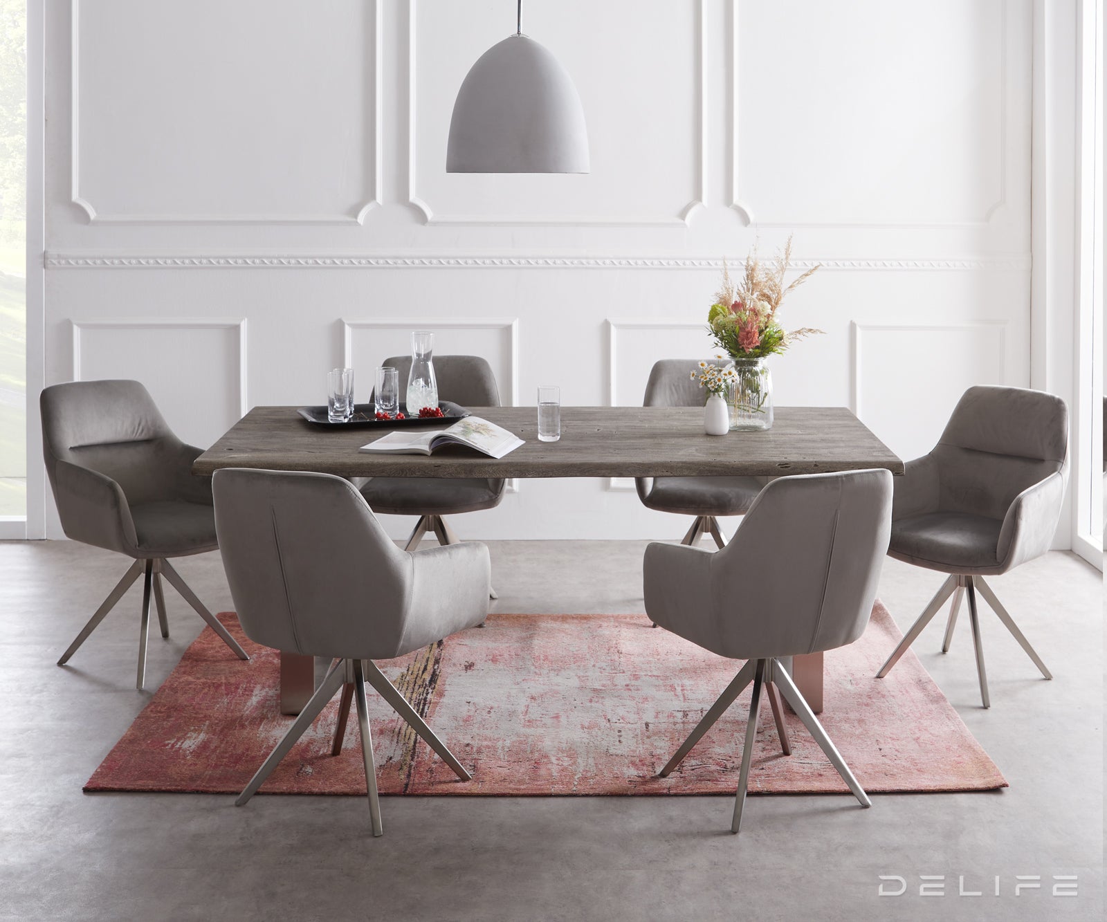 Blagovaonski stol Edge, Materijal: Bagrem, Debljina ploče: 3,5cm