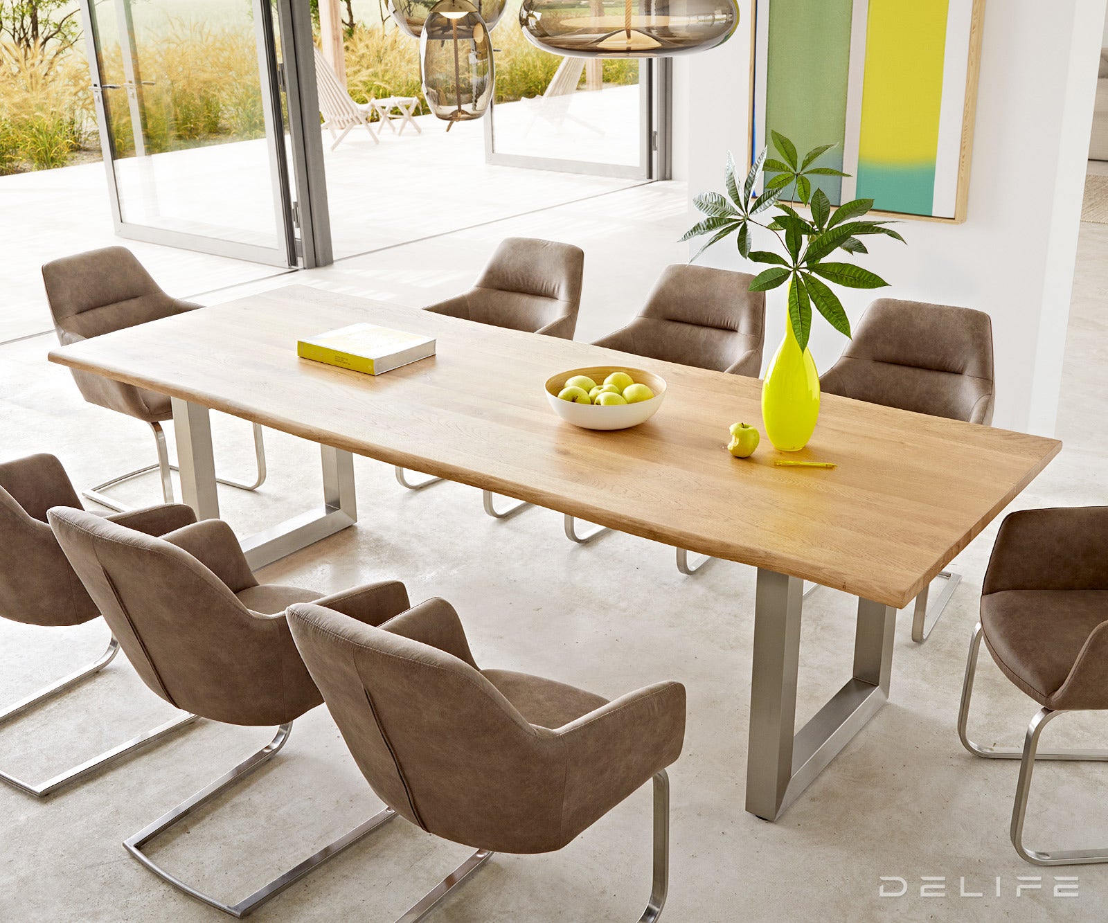 Blagovaonski stol Edge, Materijal: Hrast, Debljina ploče: 3,2cm