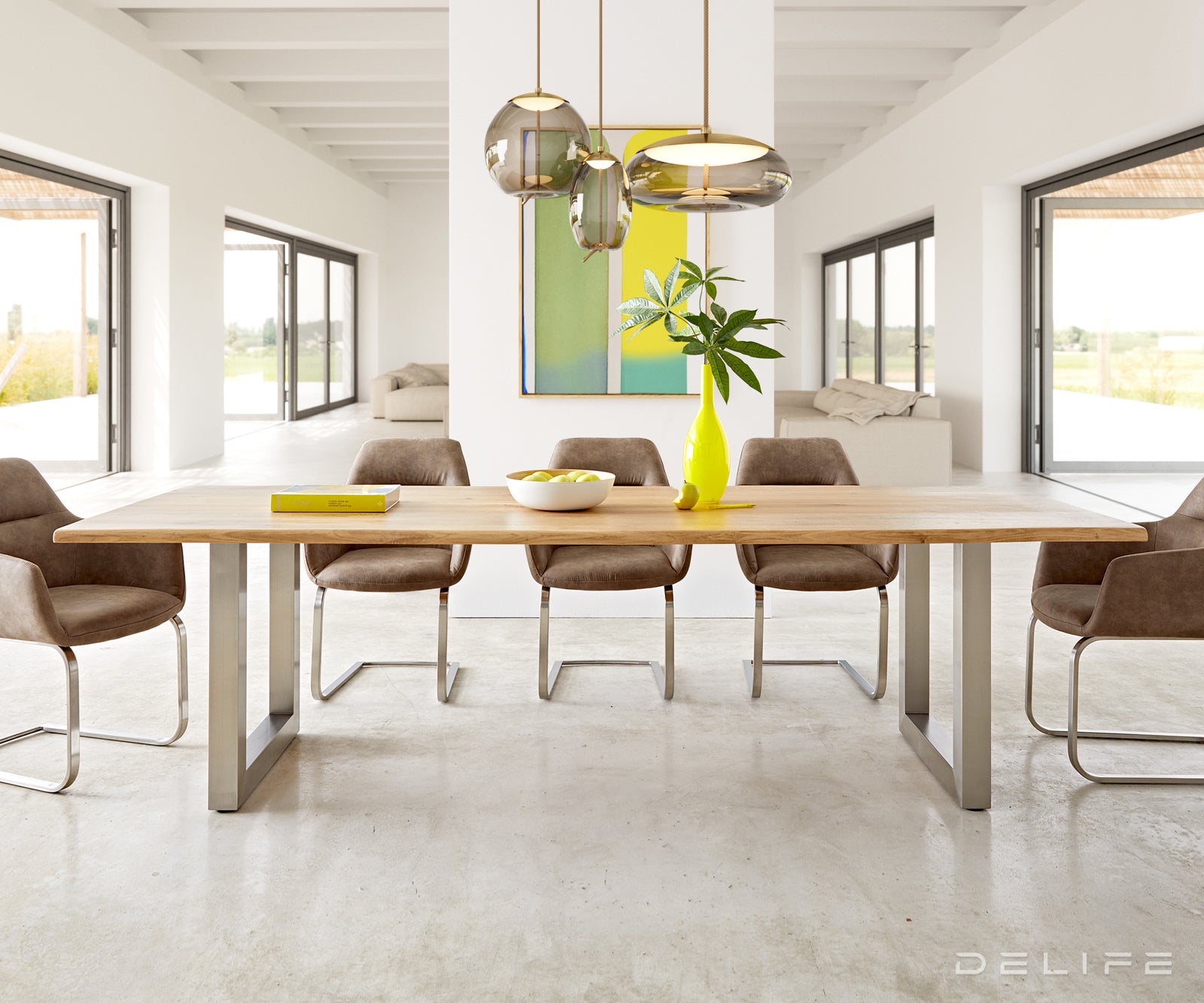 Blagovaonski stol Edge, Materijal: Hrast, Debljina ploče: 3,2cm