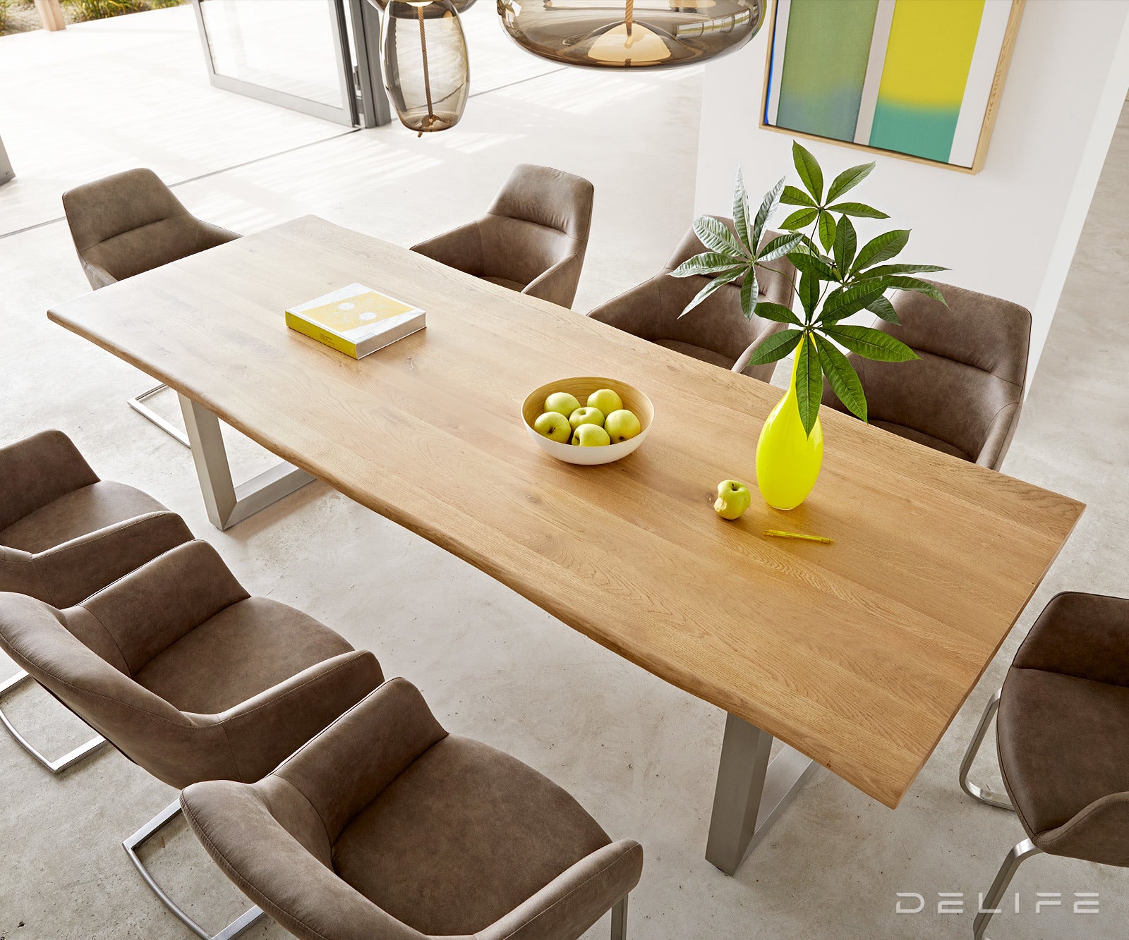 Blagovaonski stol Edge, Materijal: Hrast, Debljina ploče: 3,2cm