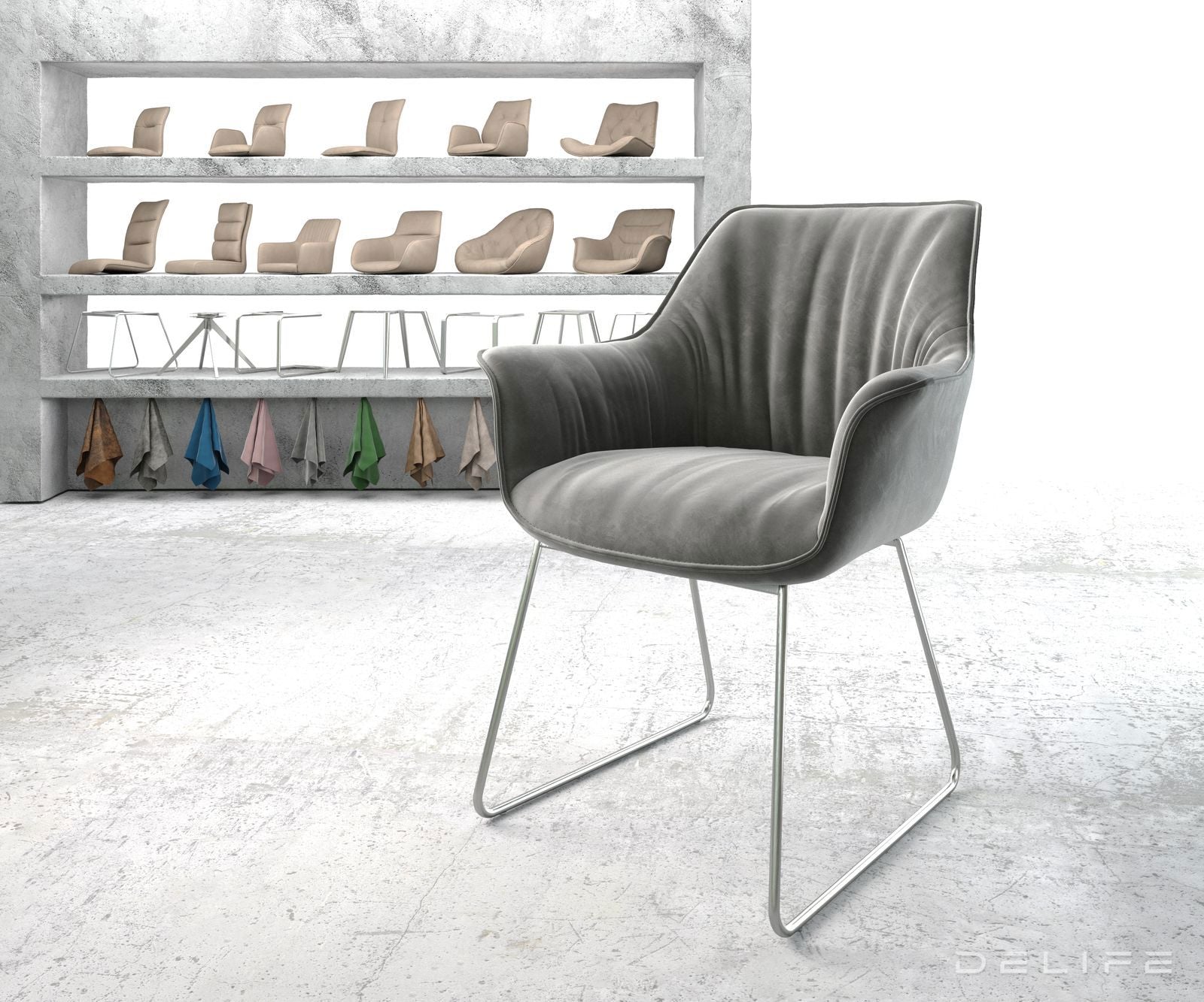 Blagovaonska stolica Keila, Materijal: Baršun