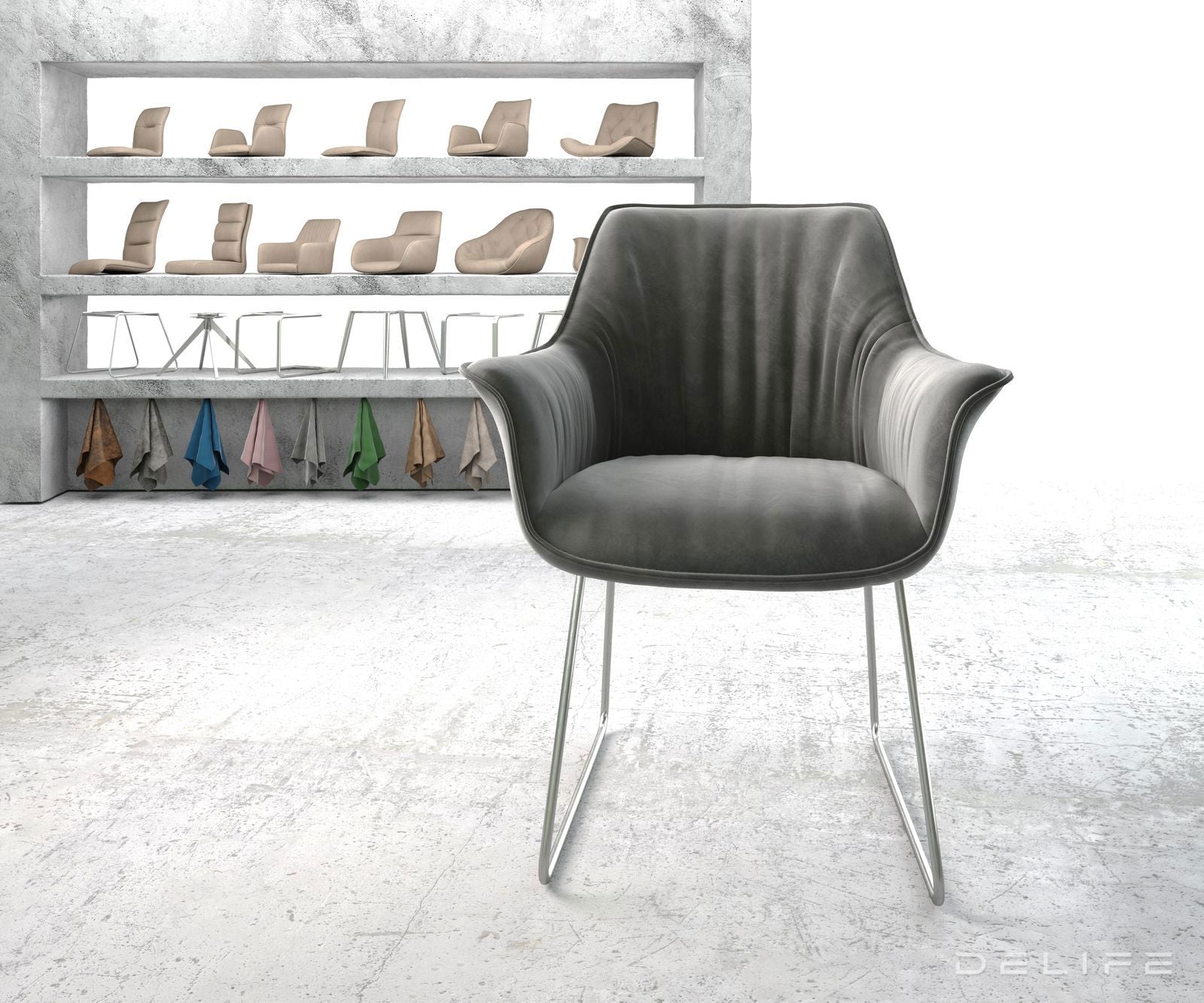 Blagovaonska stolica Keila, Materijal: Baršun