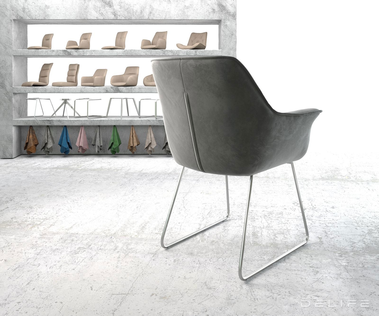 Blagovaonska stolica Keila, Materijal: Baršun