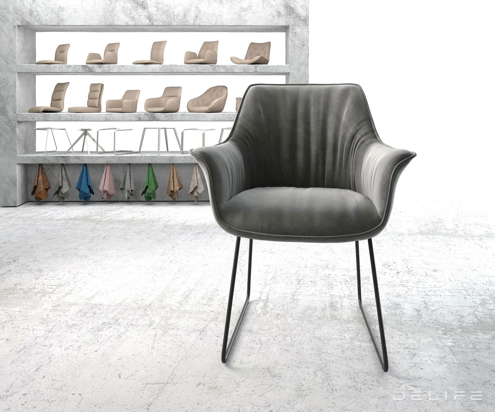 Blagovaonska stolica Keila, Materijal: Baršun