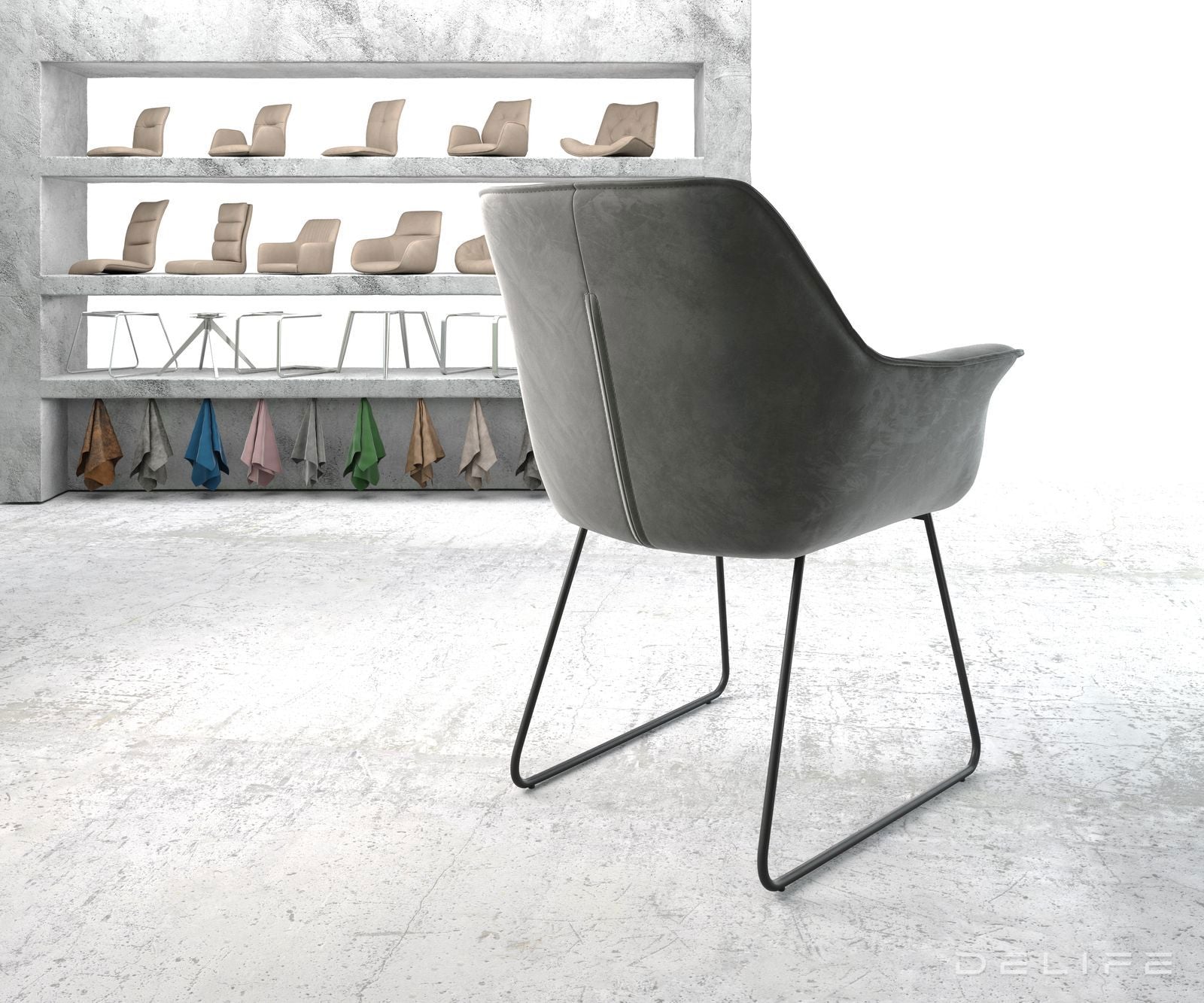 Blagovaonska stolica Keila, Materijal: Baršun