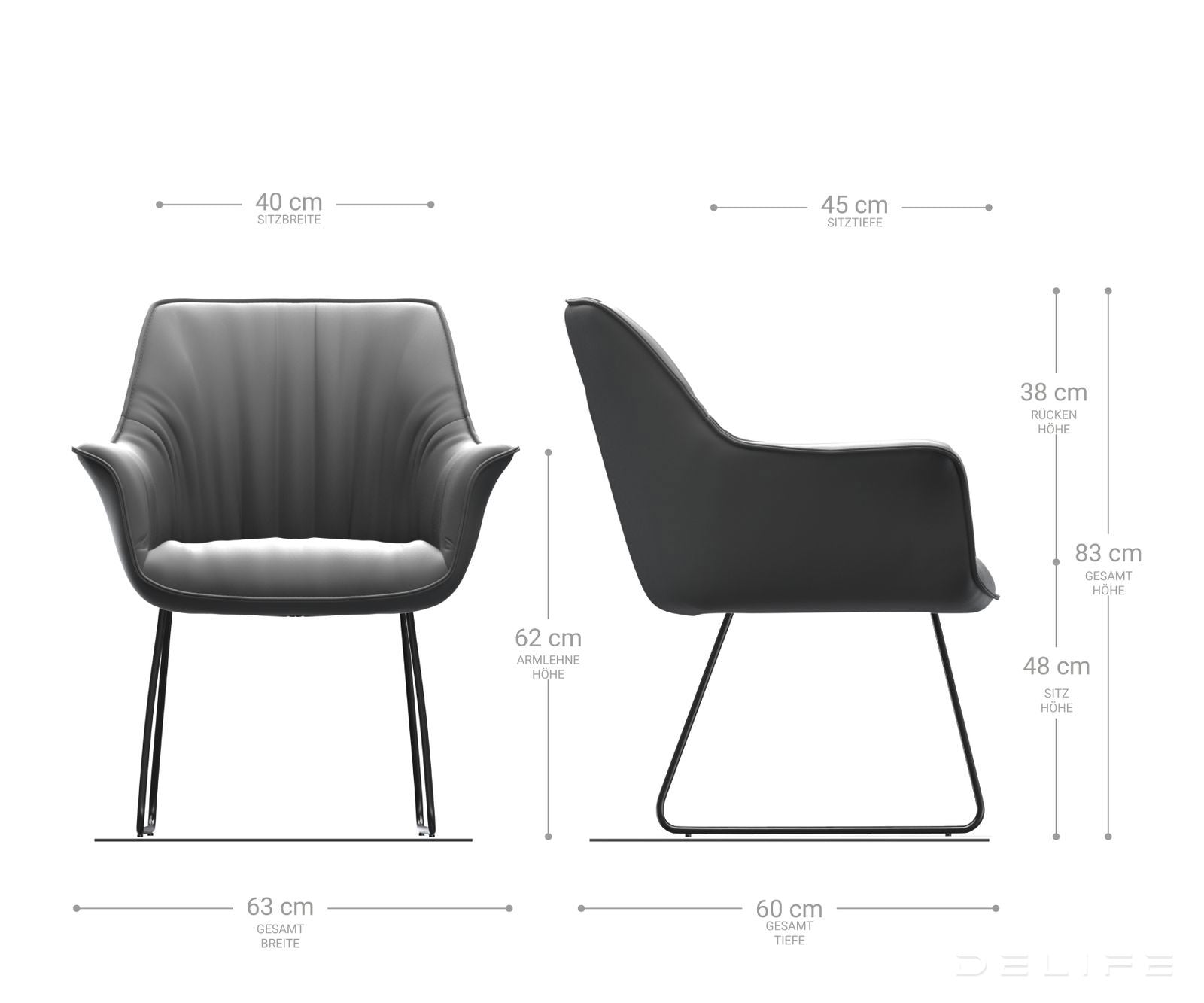 Blagovaonska stolica Keila, Materijal: Koža