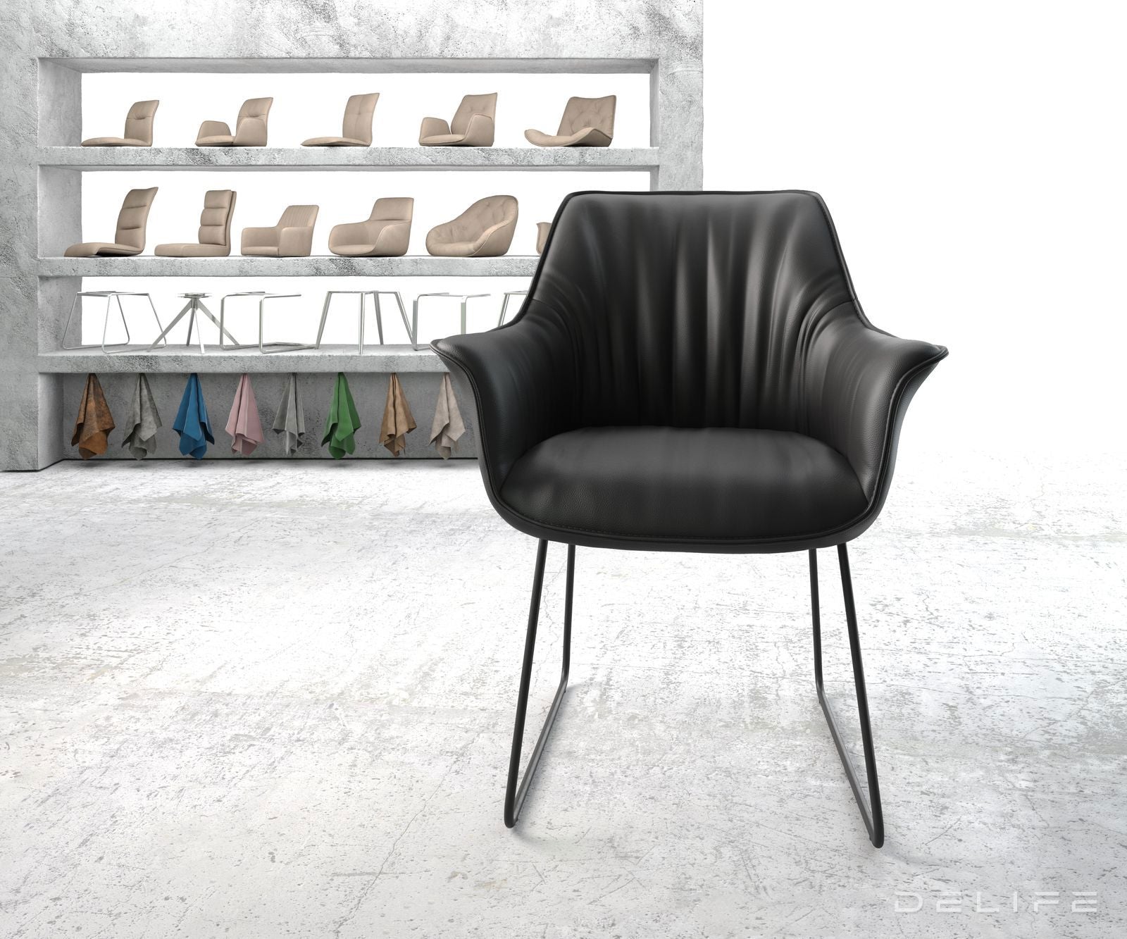 Blagovaonska stolica Keila, Materijal: Koža