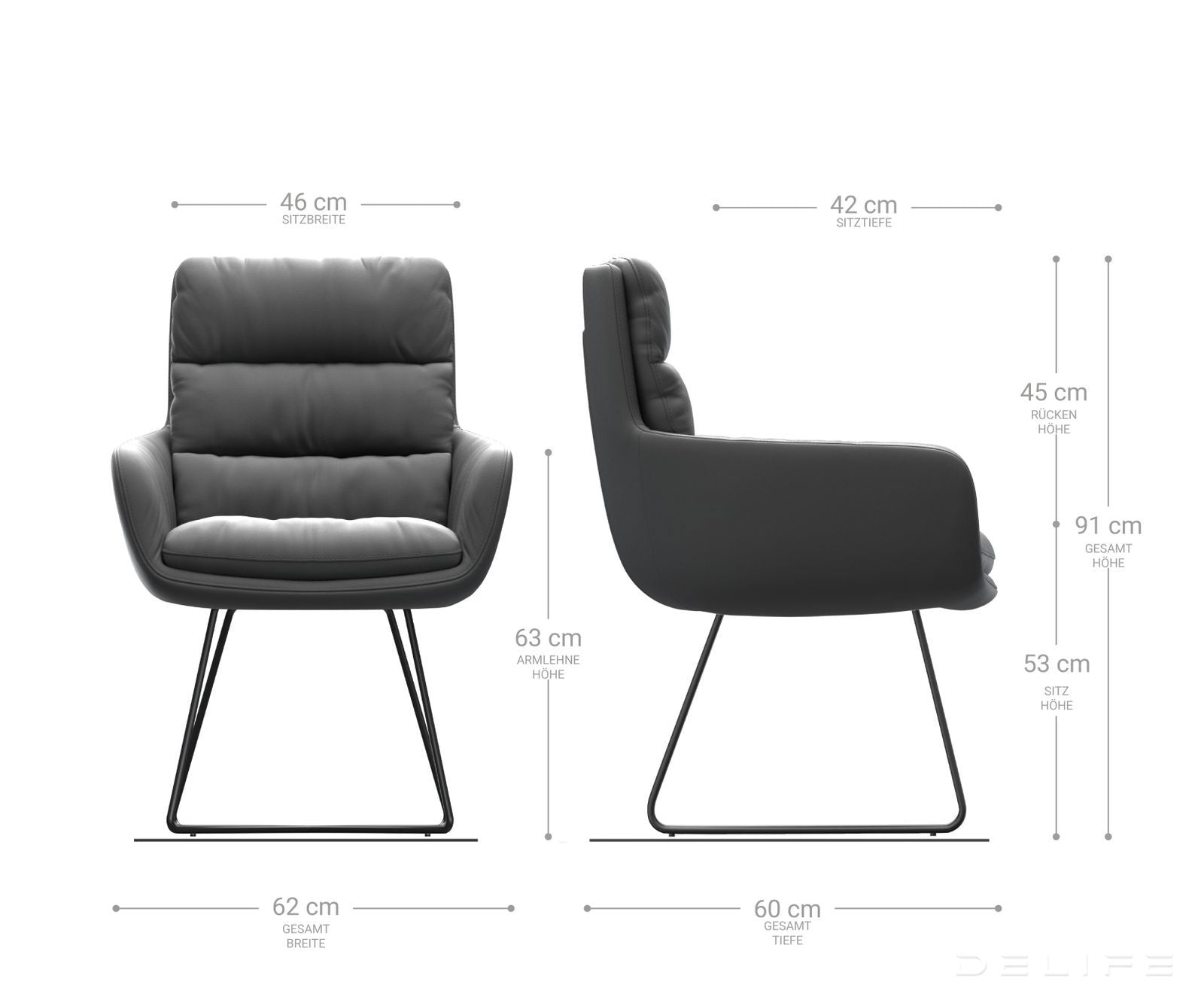 Blagovaonska stolica s rukonaslonom Abelia, Materijal: Ravno tkanje