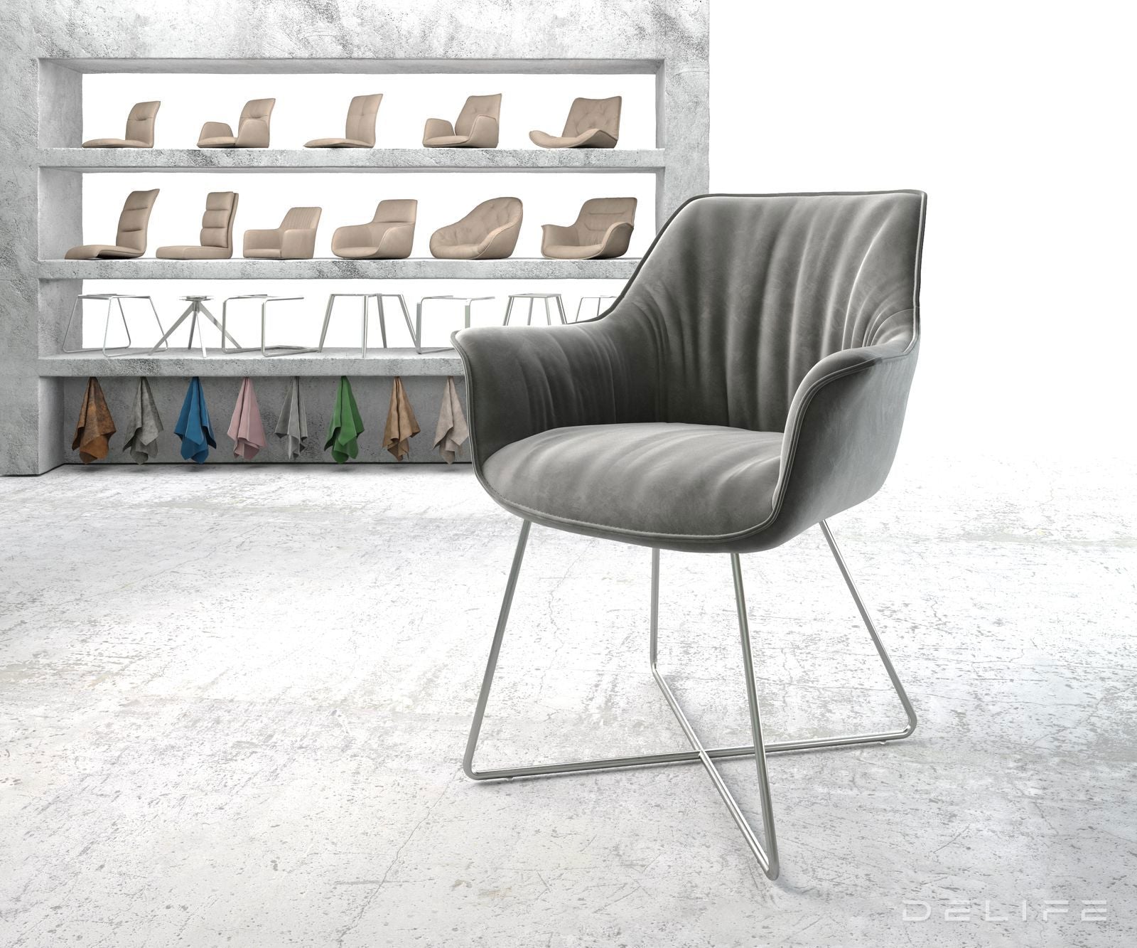 Blagovaonska stolica Keila, Materijal: Baršun