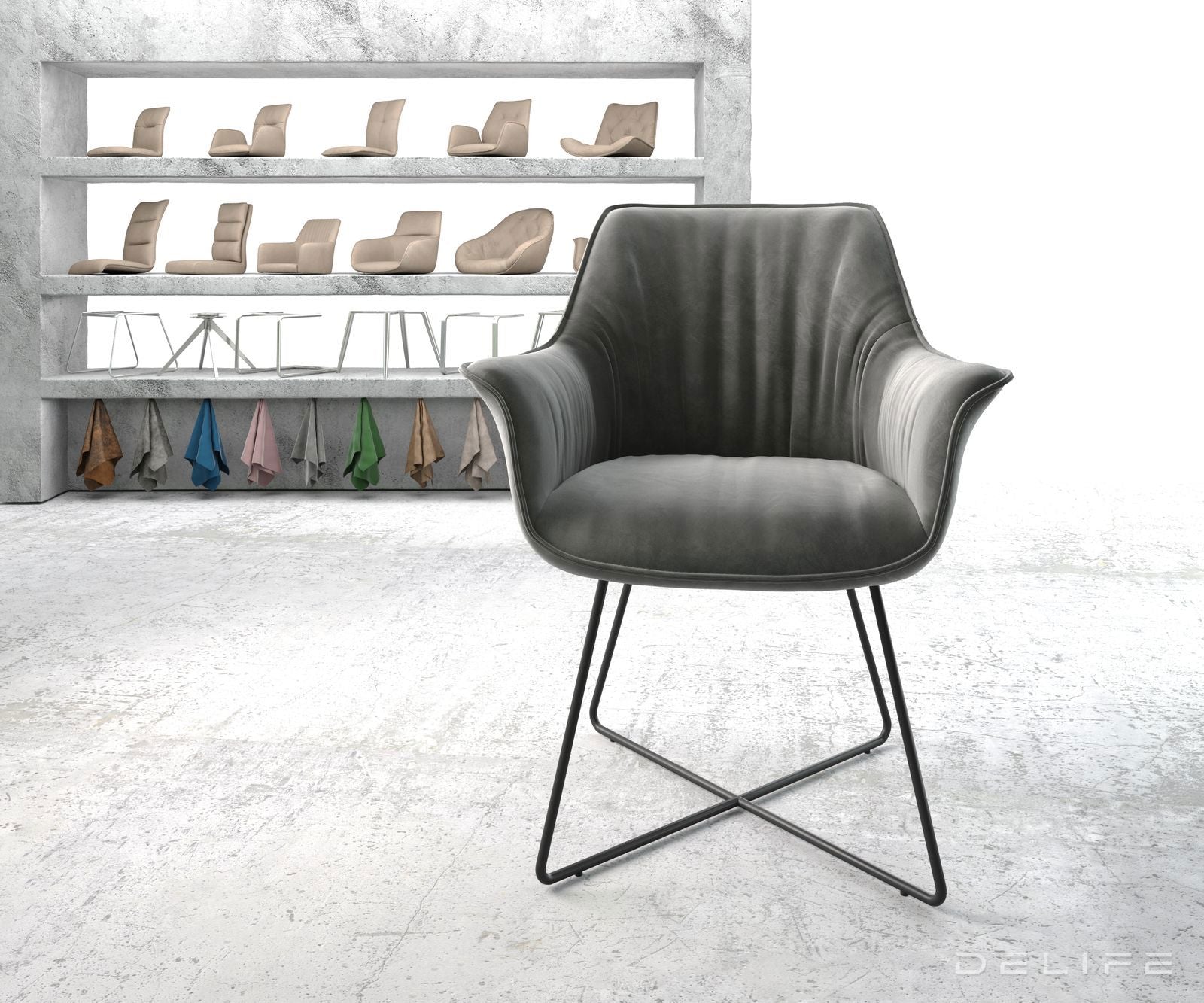 Blagovaonska stolica Keila, Materijal: Baršun