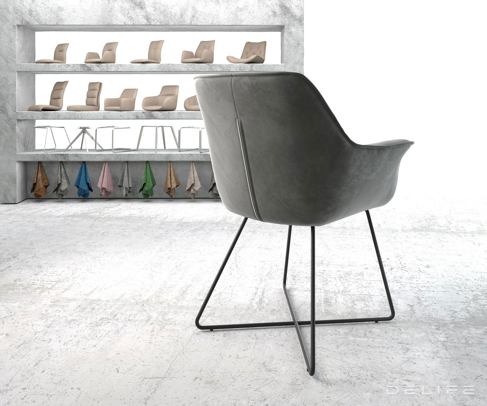 Blagovaonska stolica Keila, Materijal: Baršun