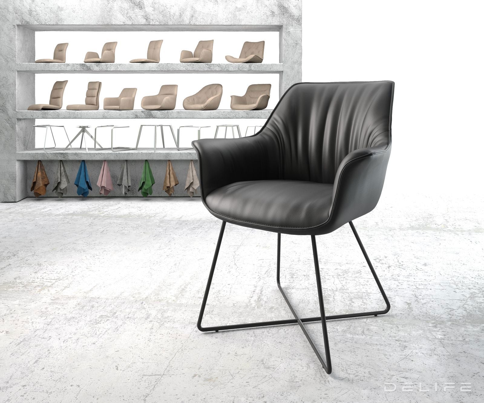 Blagovaonska stolica Keila, Materijal: Koža