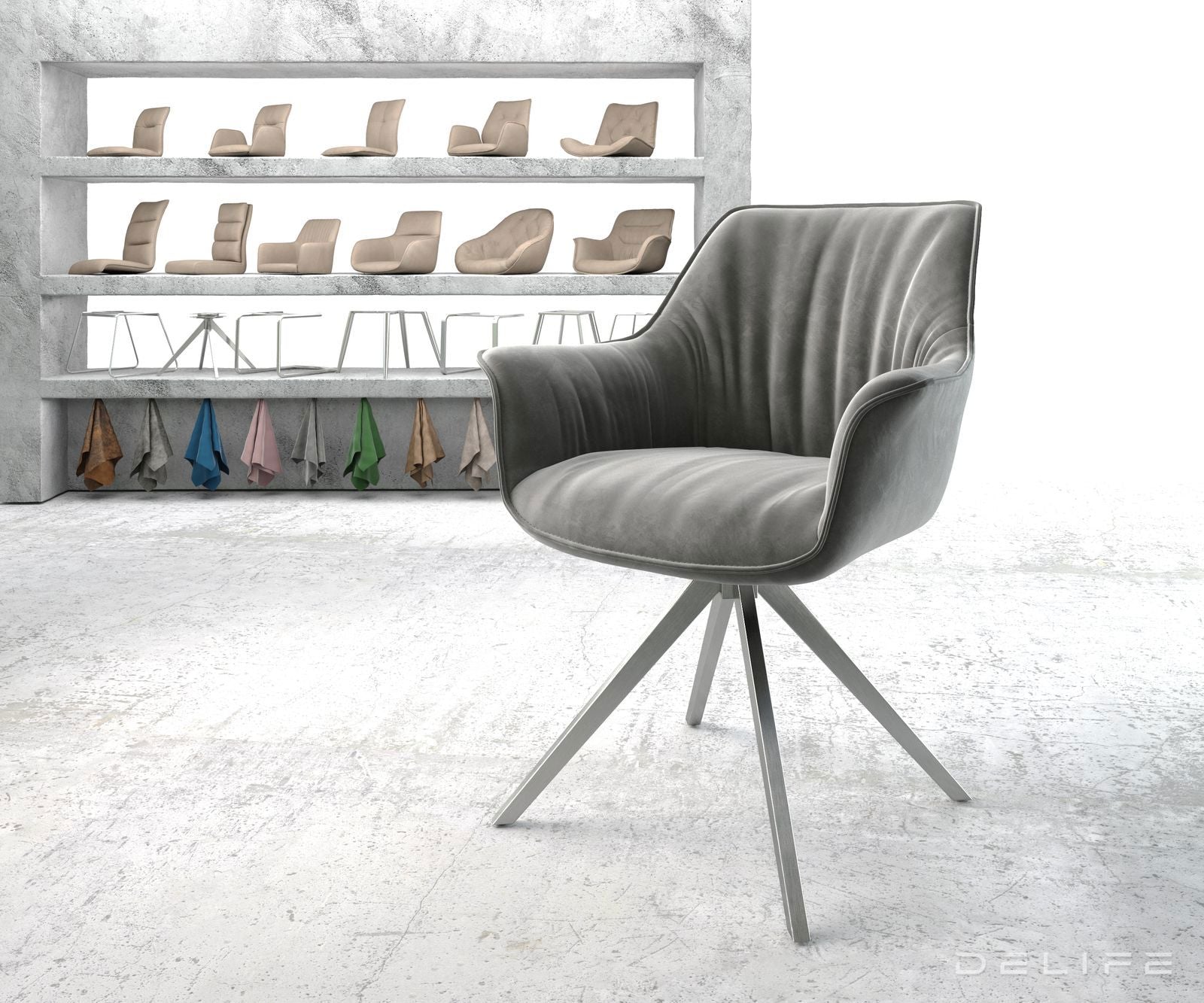 Blagovaonska stolica Keila, Materijal: Baršun