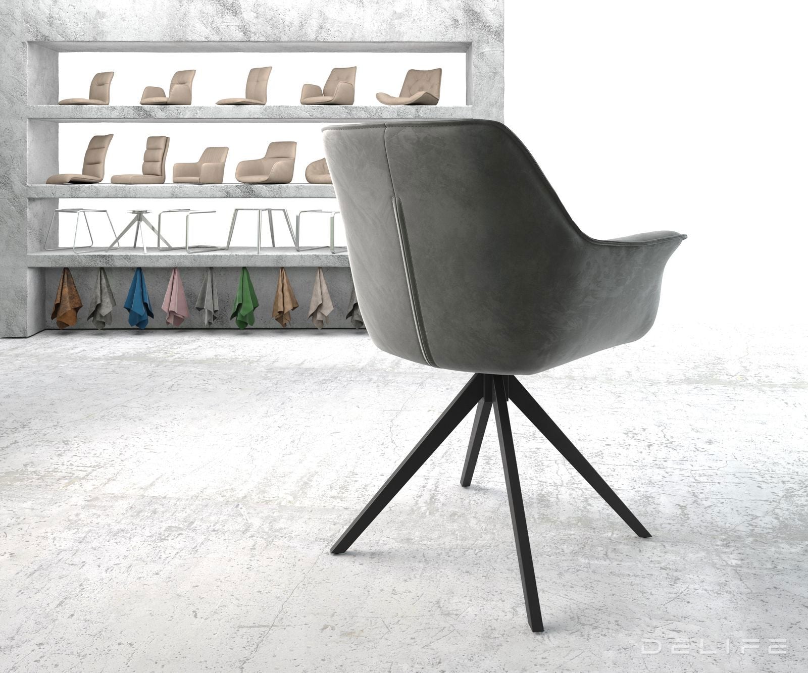 Blagovaonska stolica Keila, Materijal: Baršun