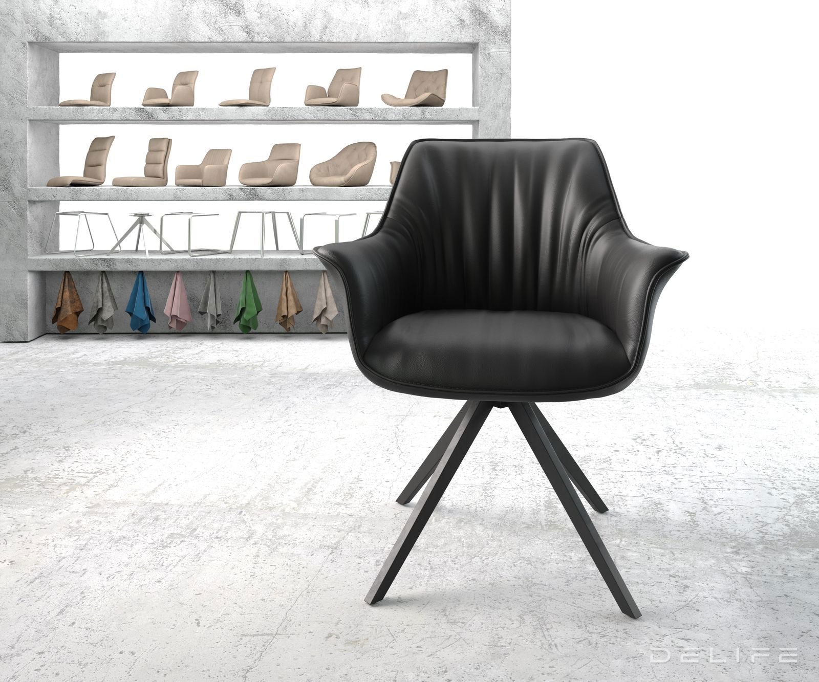 Blagovaonska stolica Keila, Materijal: Koža