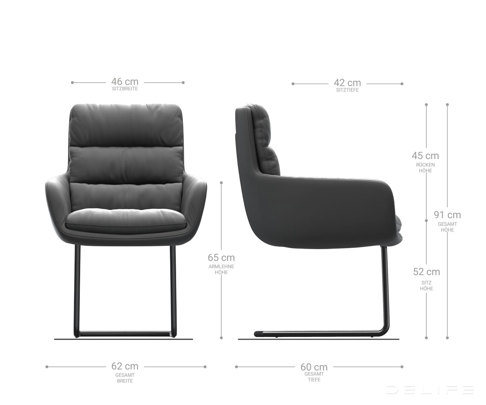 Blagovaonska stolica s rukonaslonom Abelia, Materijal: Ravno tkanje