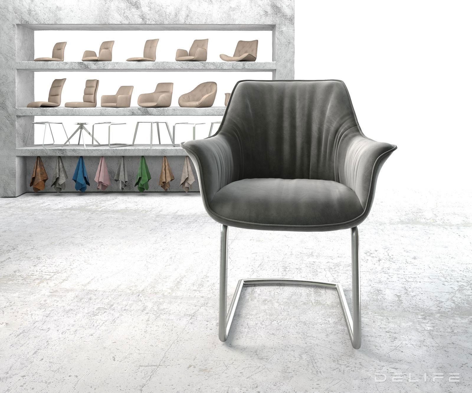 Blagovaonska stolica Keila, Materijal: Baršun