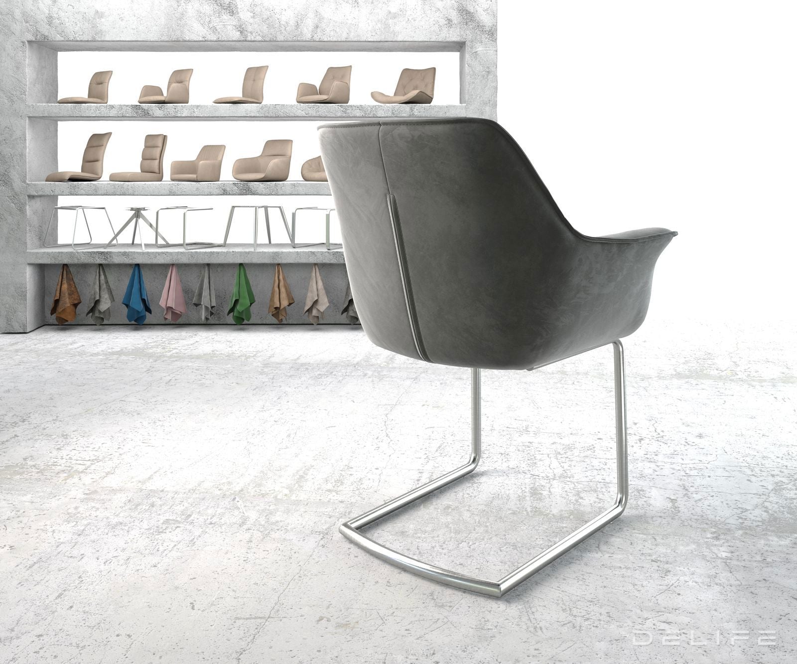 Blagovaonska stolica Keila, Materijal: Baršun