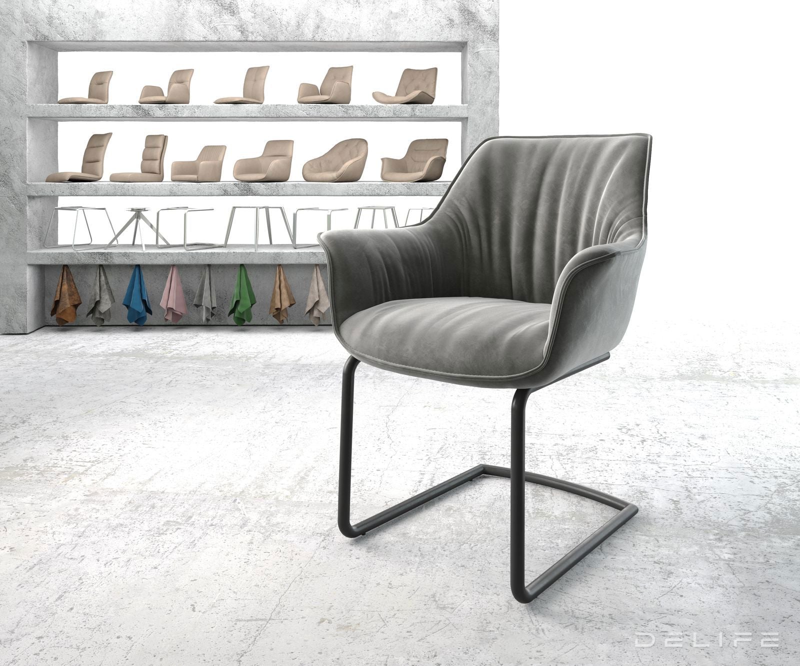 Blagovaonska stolica Keila, Materijal: Baršun