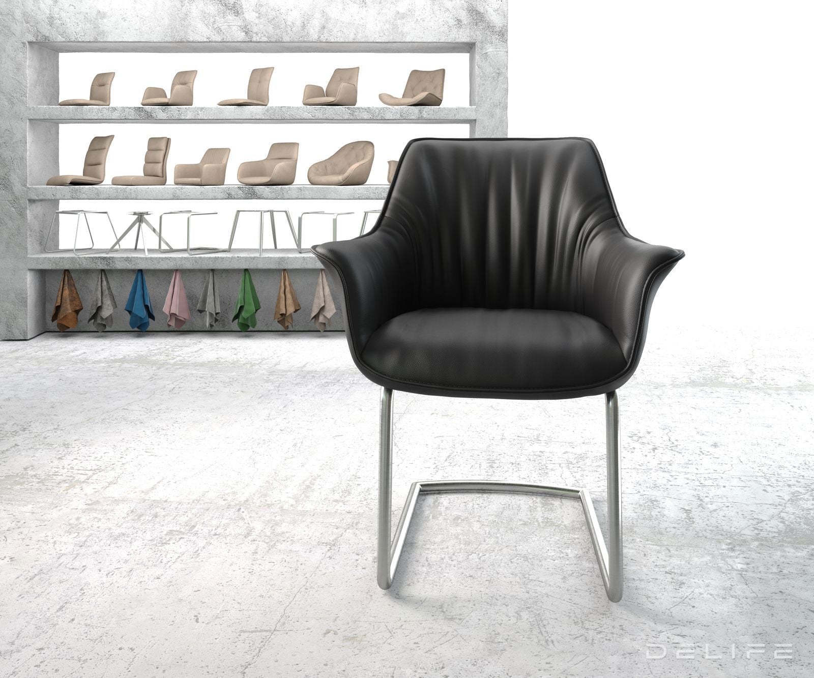 Blagovaonska stolica Keila, Materijal: Koža