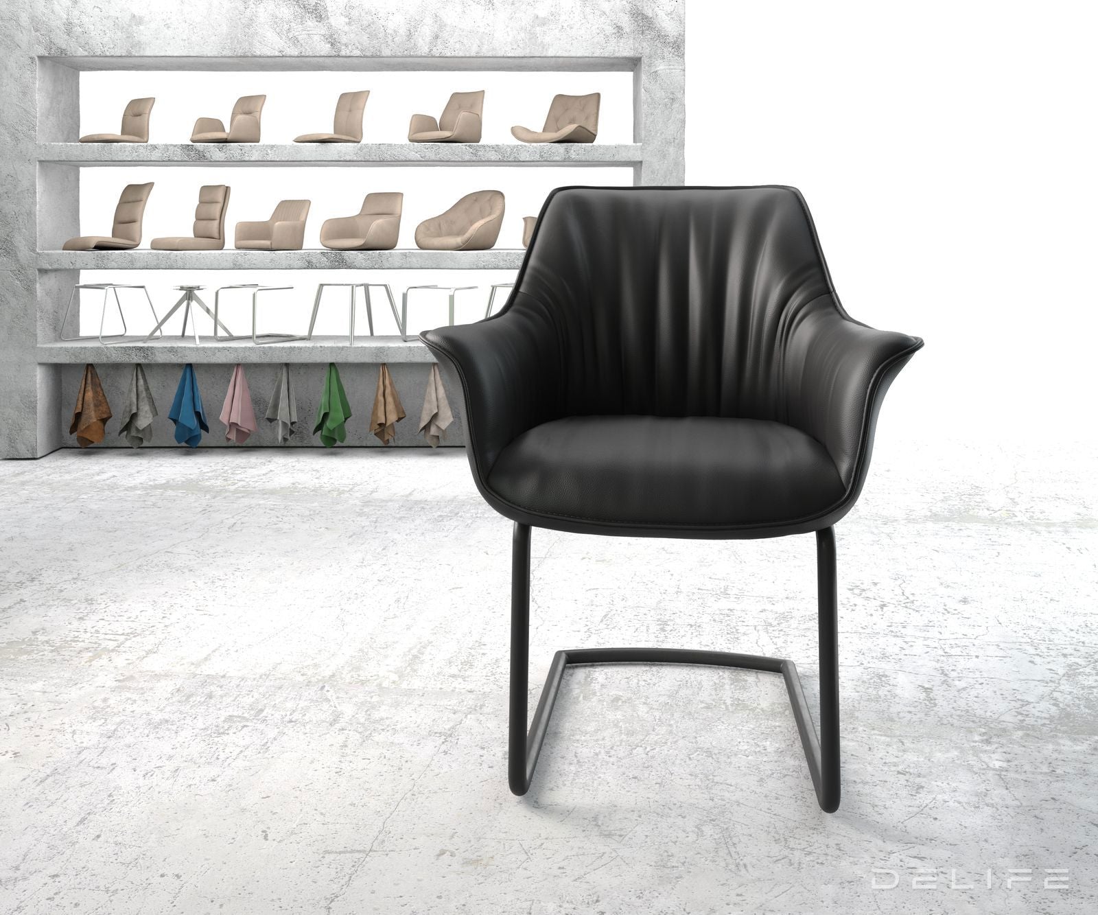 Blagovaonska stolica Keila, Materijal: Koža