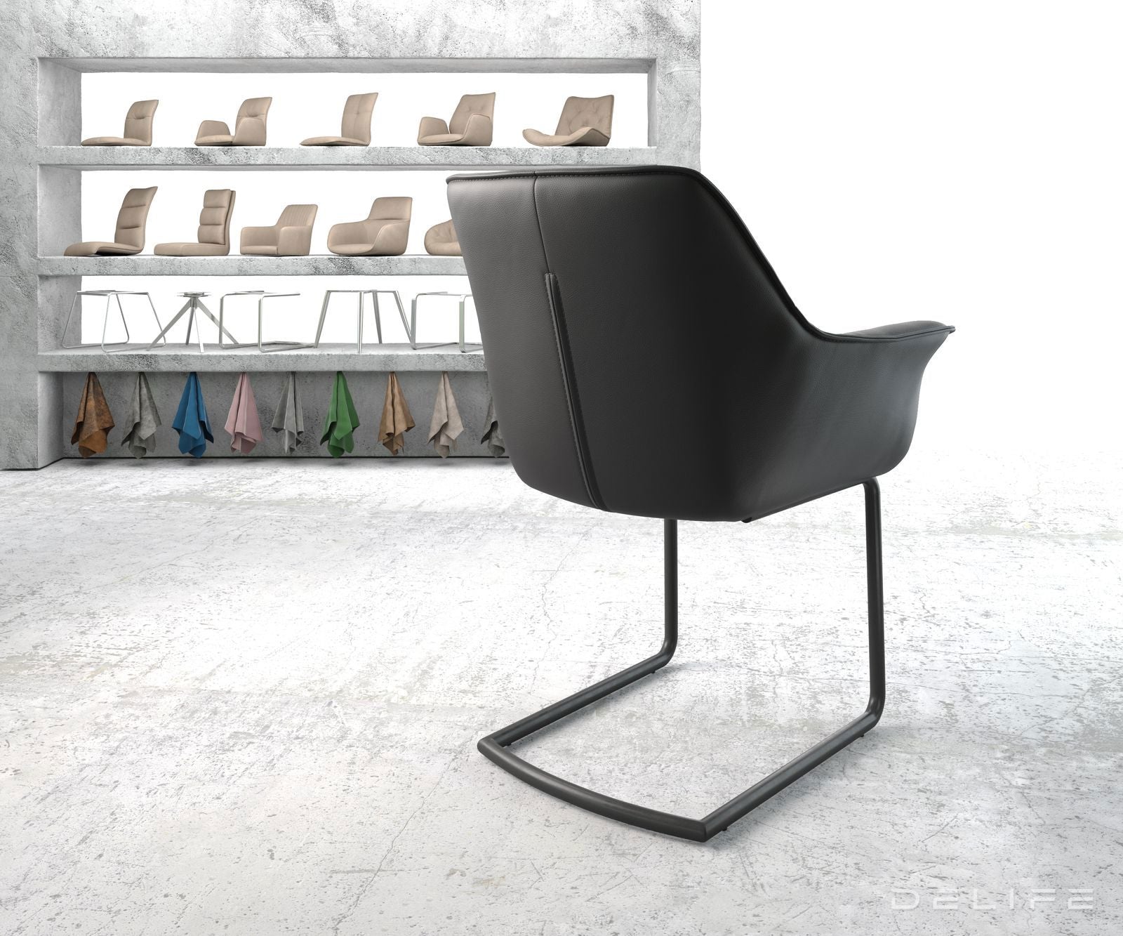 Blagovaonska stolica Keila, Materijal: Koža