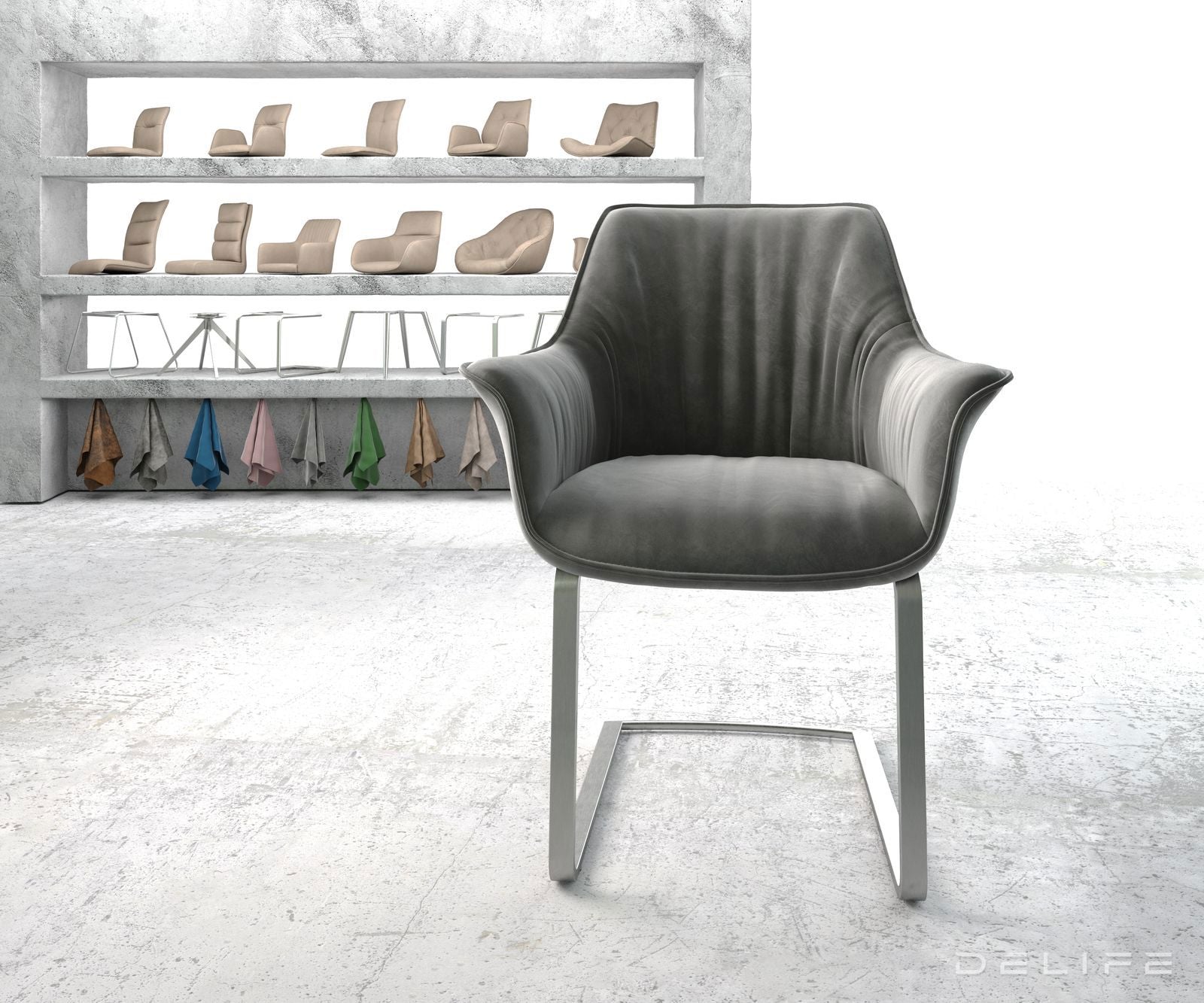 Blagovaonska stolica Keila, Materijal: Baršun