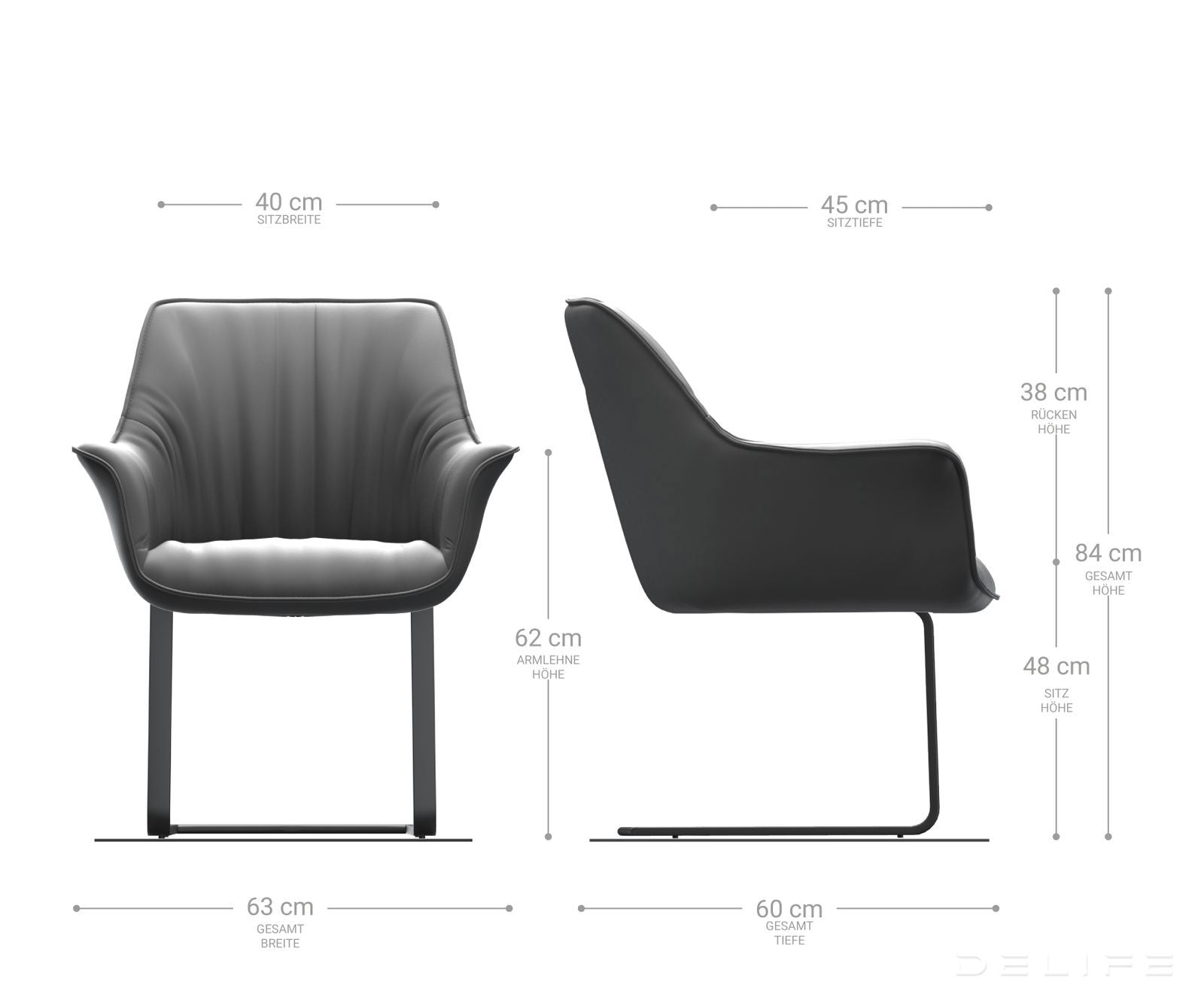 Blagovaonska stolica Keila, Materijal: Koža