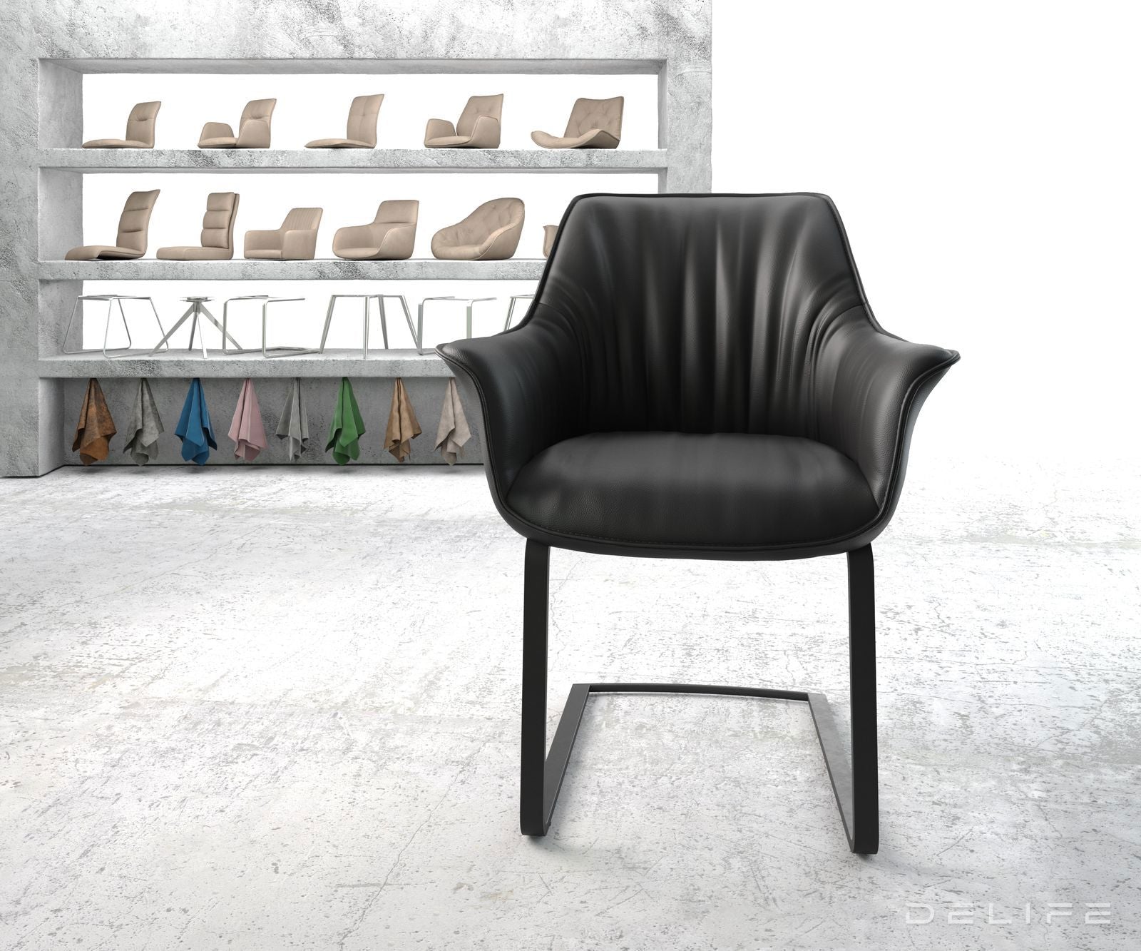 Blagovaonska stolica Keila, Materijal: Koža