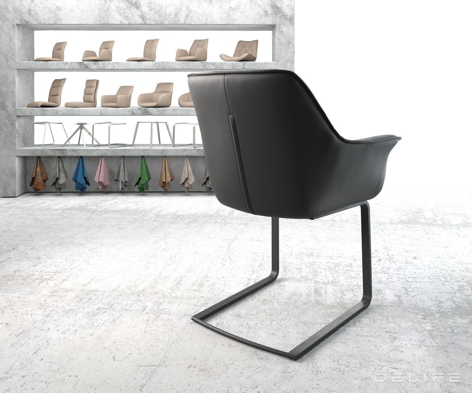 Blagovaonska stolica Keila, Materijal: Koža