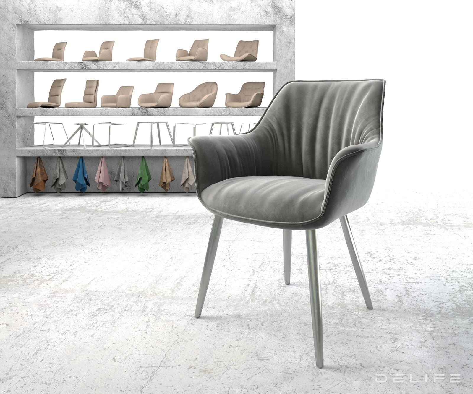 Blagovaonska stolica Keila, Materijal: Baršun