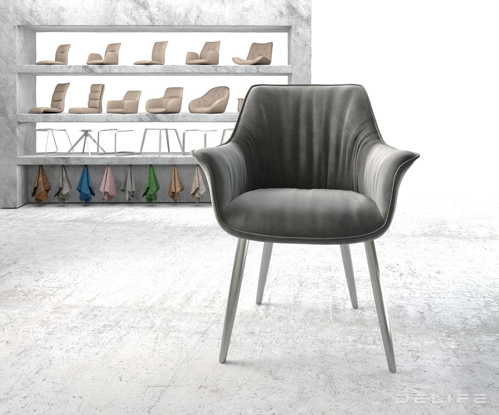 Blagovaonska stolica Keila, Materijal: Baršun