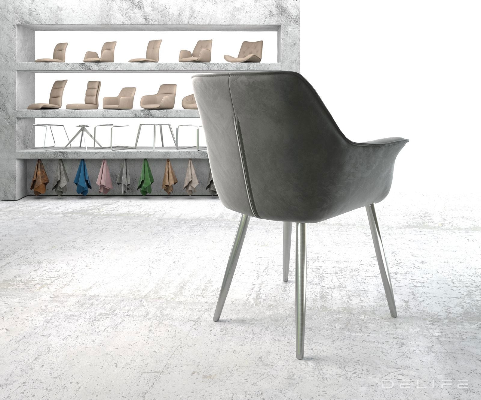 Blagovaonska stolica Keila, Materijal: Baršun