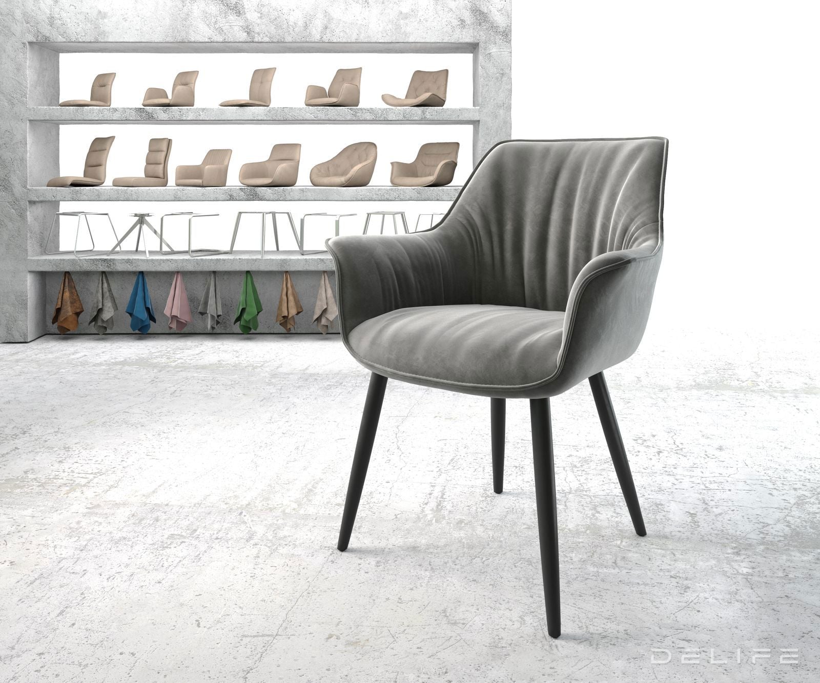 Blagovaonska stolica Keila, Materijal: Baršun