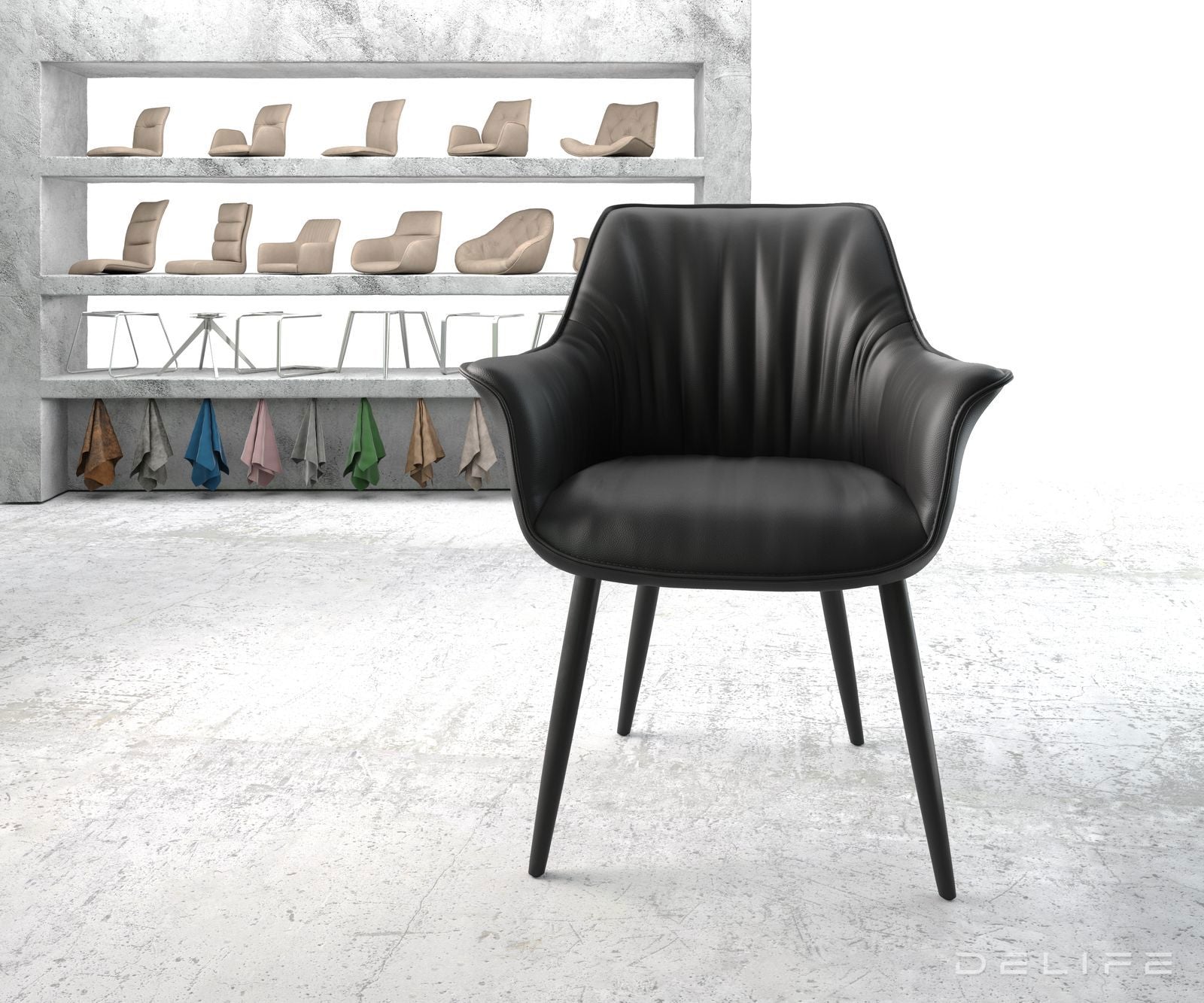 Blagovaonska stolica Keila, Materijal: Koža