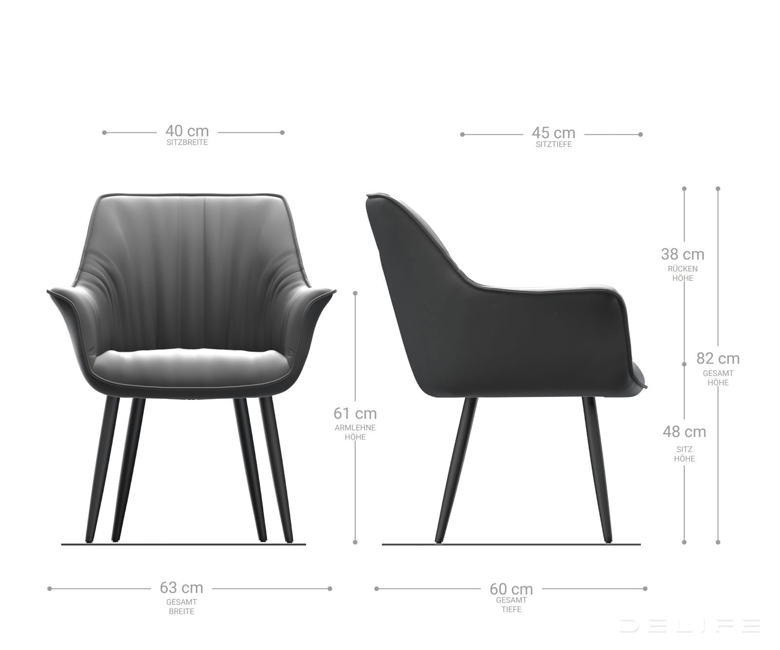 Blagovaonska stolica Keila, Materijal: Koža